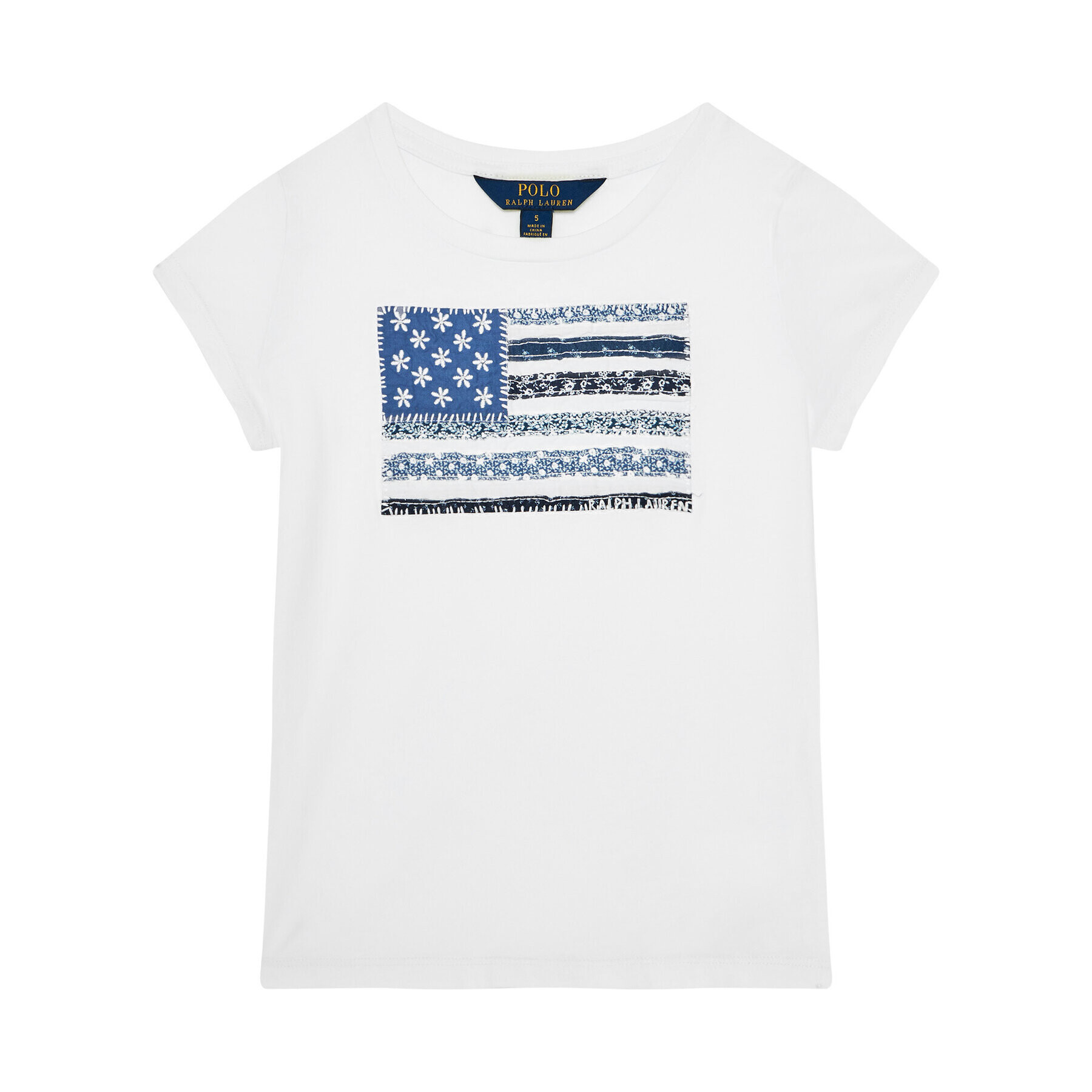 Lauren Ralph Lauren Tričko Ss Flag Tee 312785446001 Biela Regular Fit - Pepit.sk