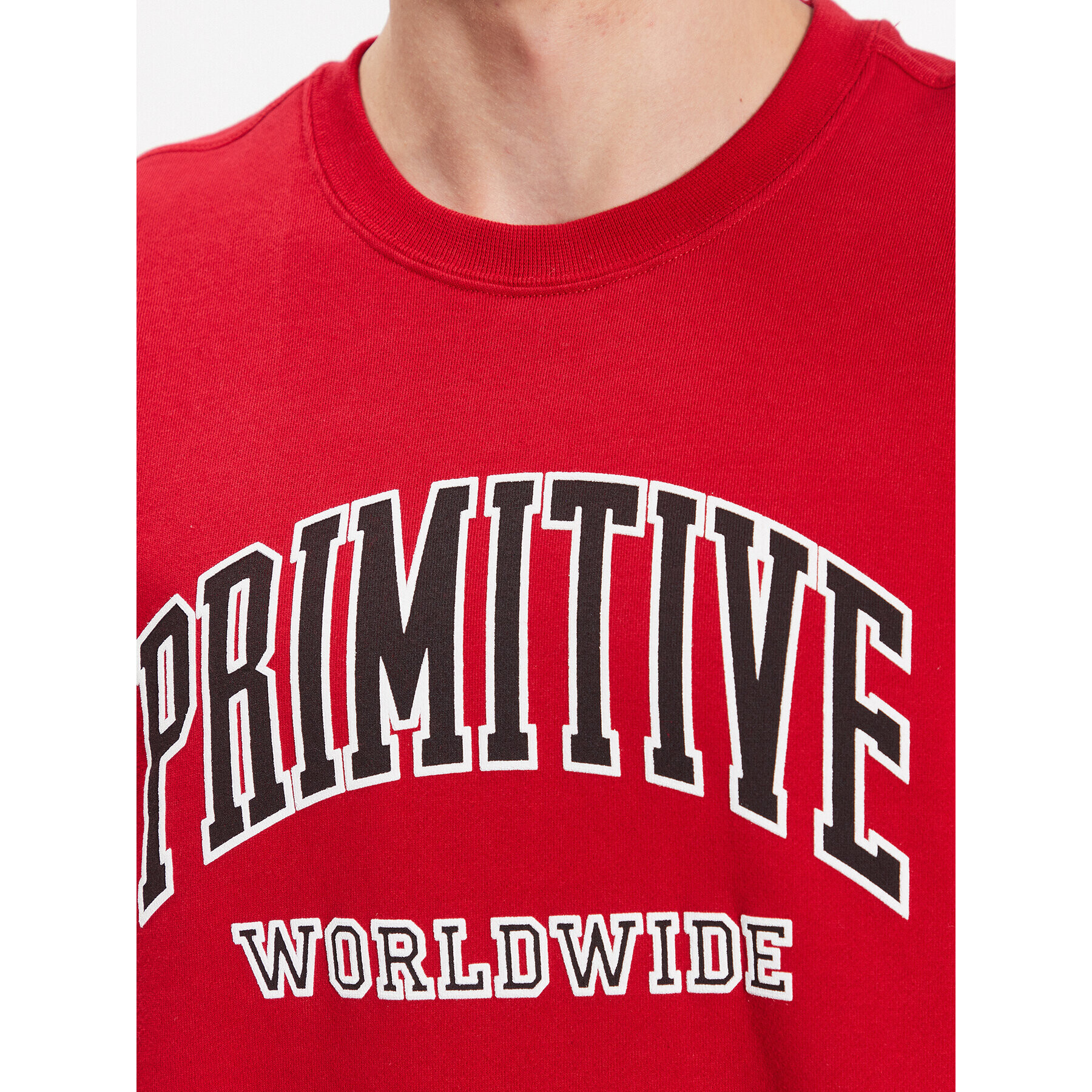 Primitive Mikina Collegiate Worldwide PAPSP2315 Červená Regular Fit - Pepit.sk