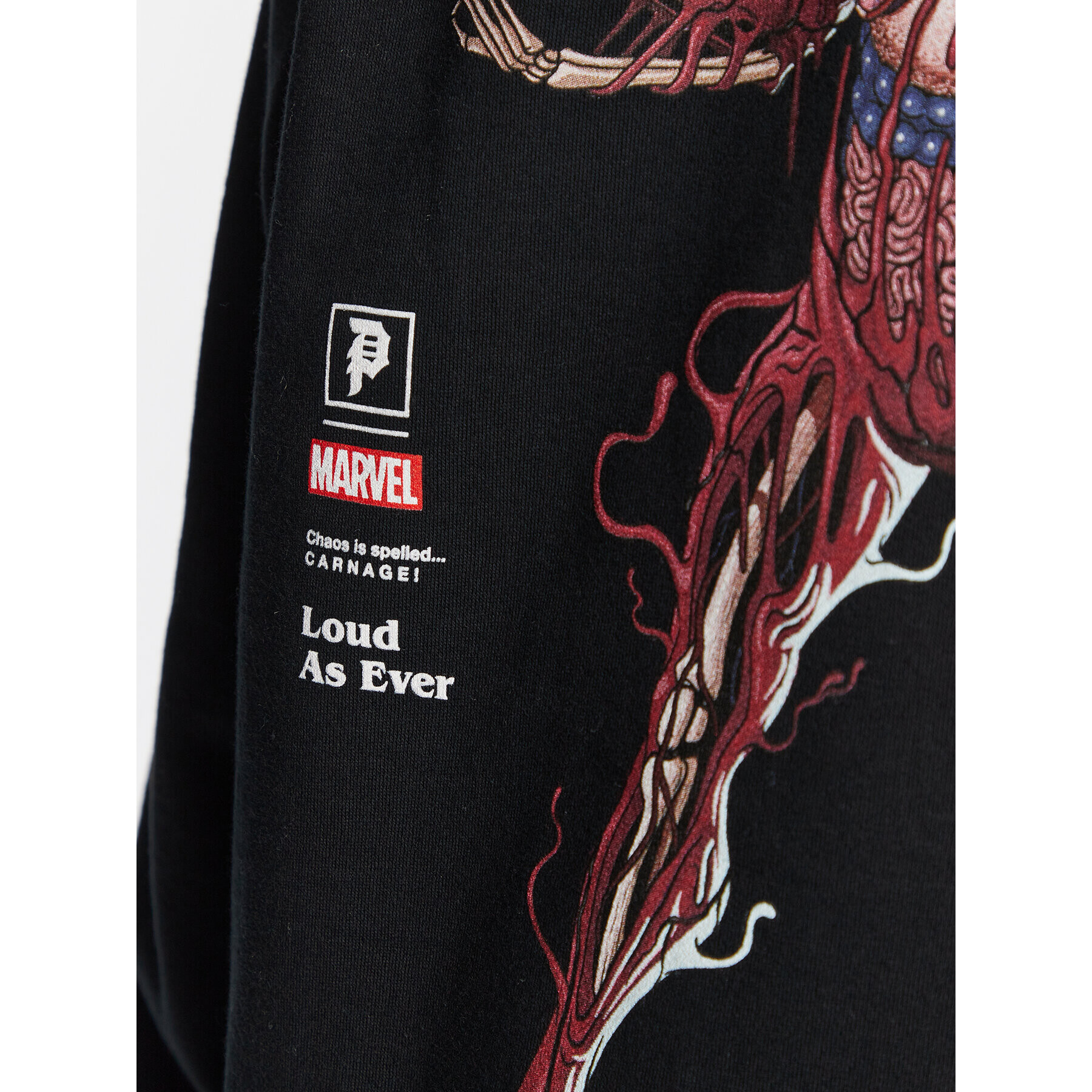 Primitive Mikina Marvel PAPFA2269 Čierna Relaxed Fit - Pepit.sk