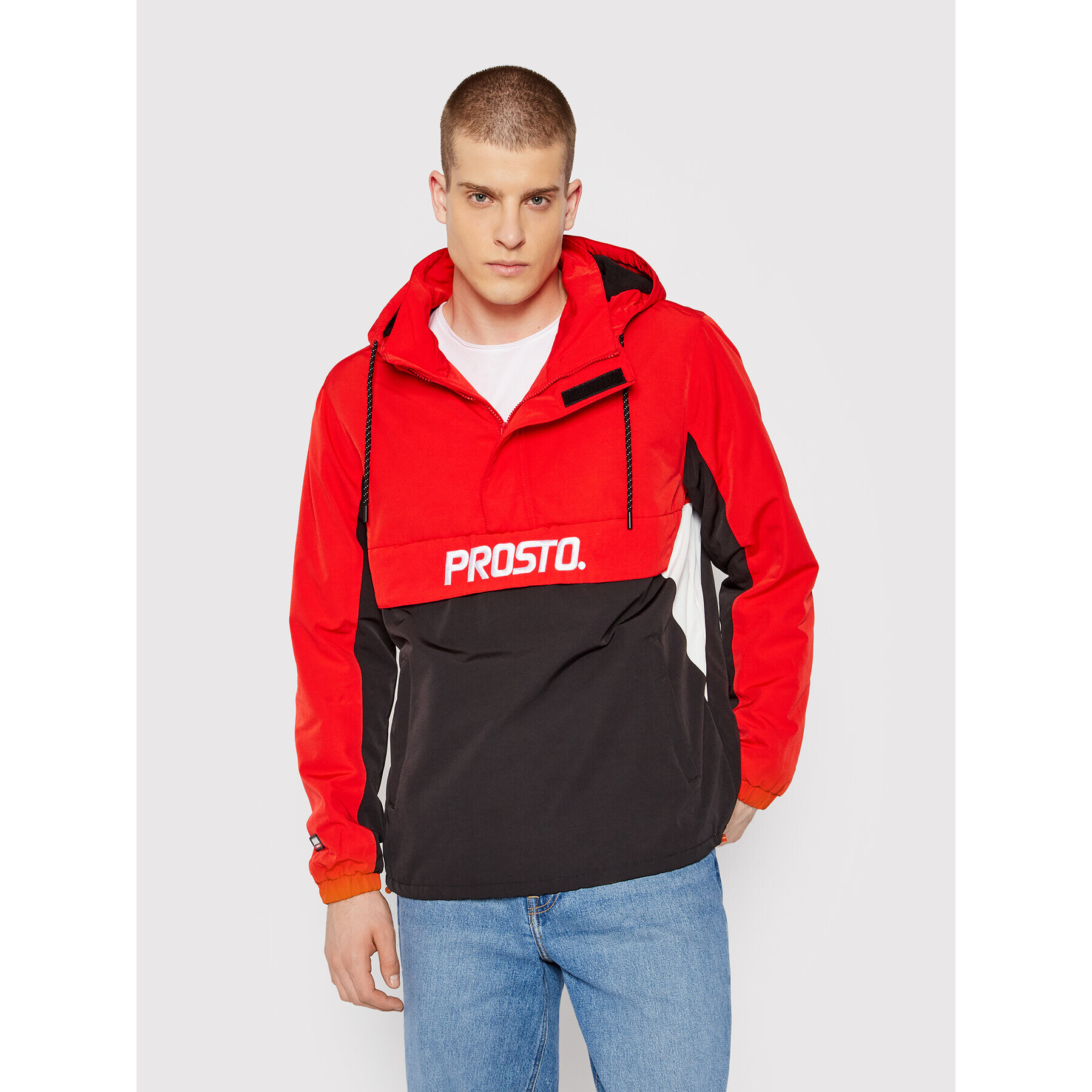 PROSTO. Bunda anorak KLASYK Retrorak 1072 Červená Regular Fit - Pepit.sk