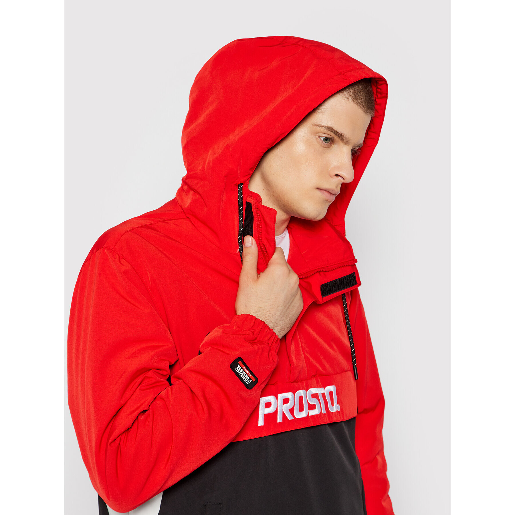 PROSTO. Bunda anorak KLASYK Retrorak 1072 Červená Regular Fit - Pepit.sk