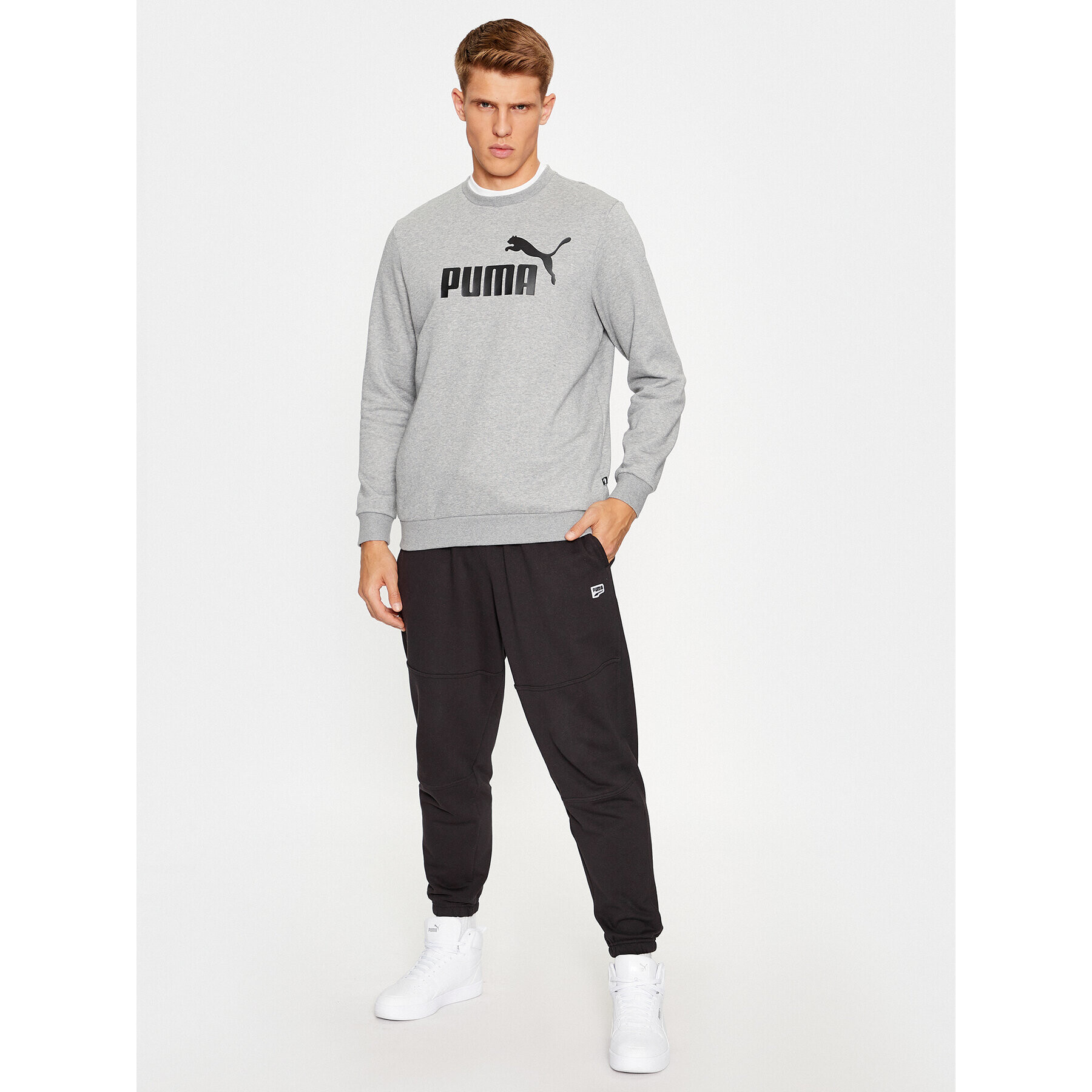 Puma Mikina Ess Big Logo 586678 Sivá Regular Fit - Pepit.sk