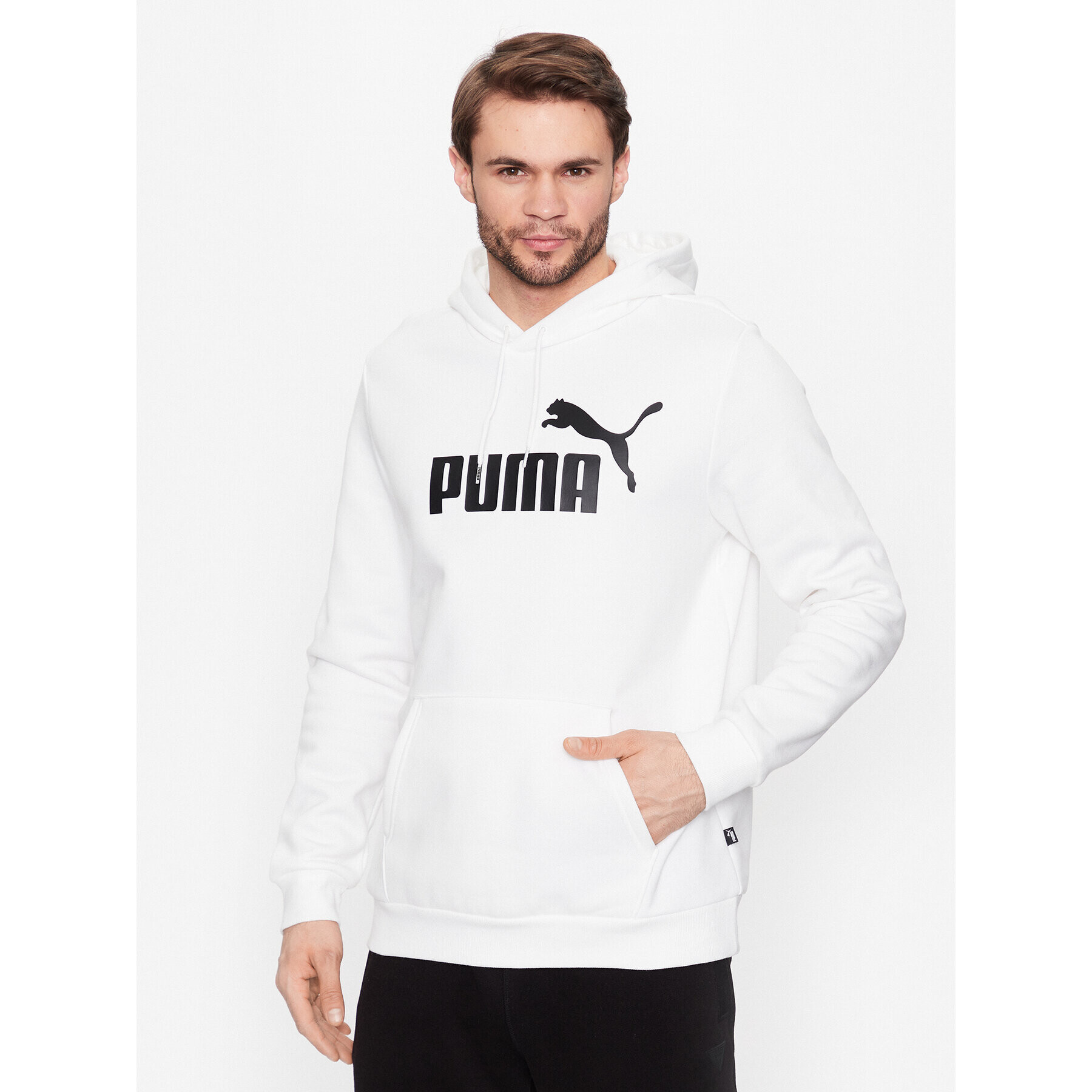 Puma Mikina Essentials Big Logo 586686 Biela Regular Fit - Pepit.sk