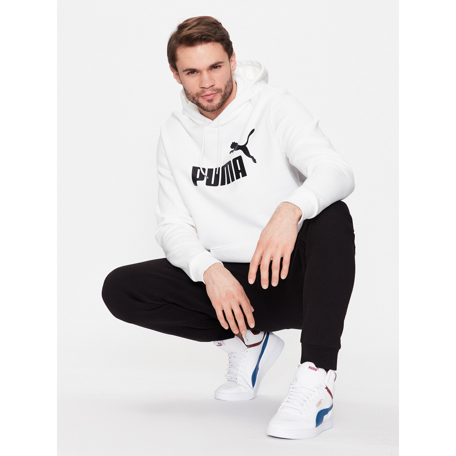 Puma Mikina Essentials Big Logo 586686 Biela Regular Fit - Pepit.sk