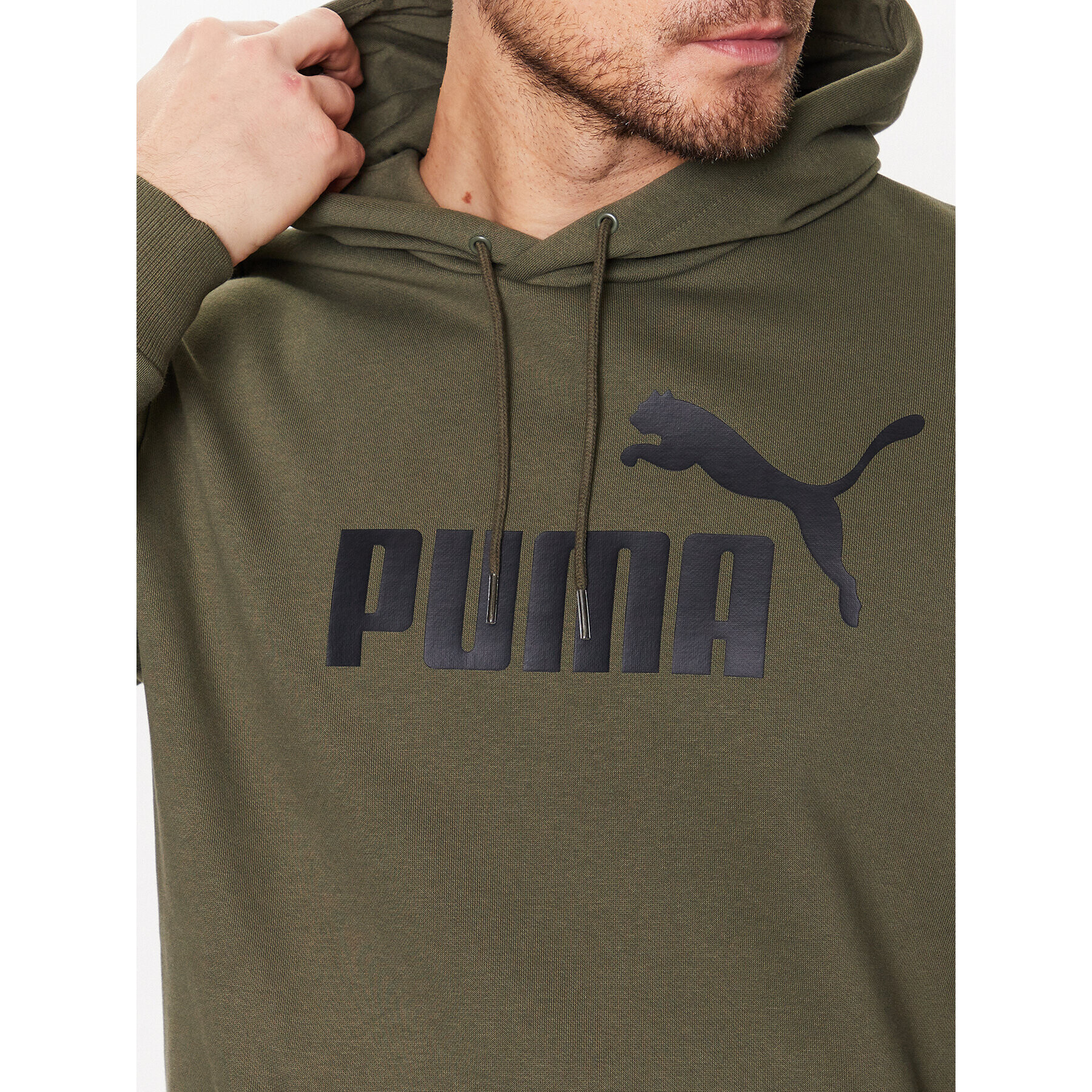 Puma Mikina Essentials Big Logo 586687 Zelená Regular Fit - Pepit.sk