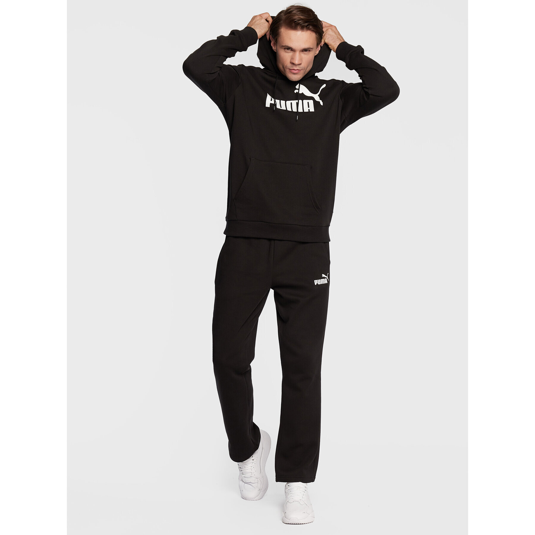 Puma Mikina Essentials Big Logo 586688 Čierna Regular Fit - Pepit.sk