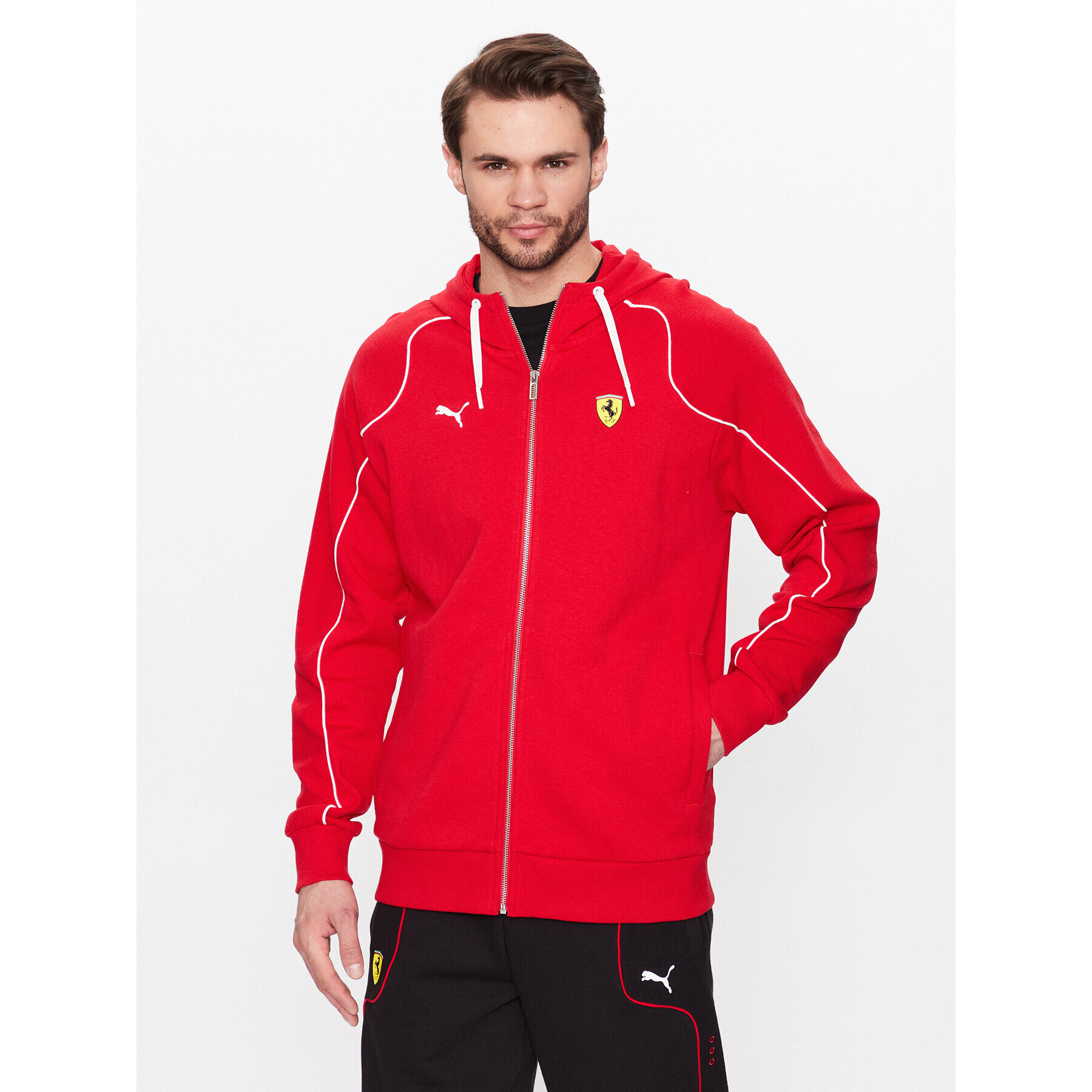 Puma Mikina Ferrari Race 538164 Červená Regular Fit - Pepit.sk