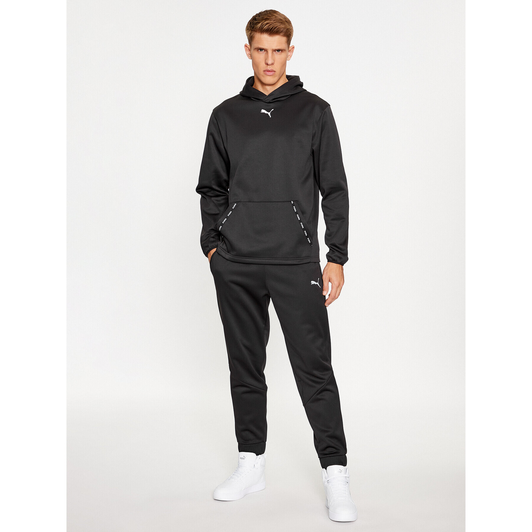 Puma Mikina Fit Taped 523824 Čierna Regular Fit - Pepit.sk