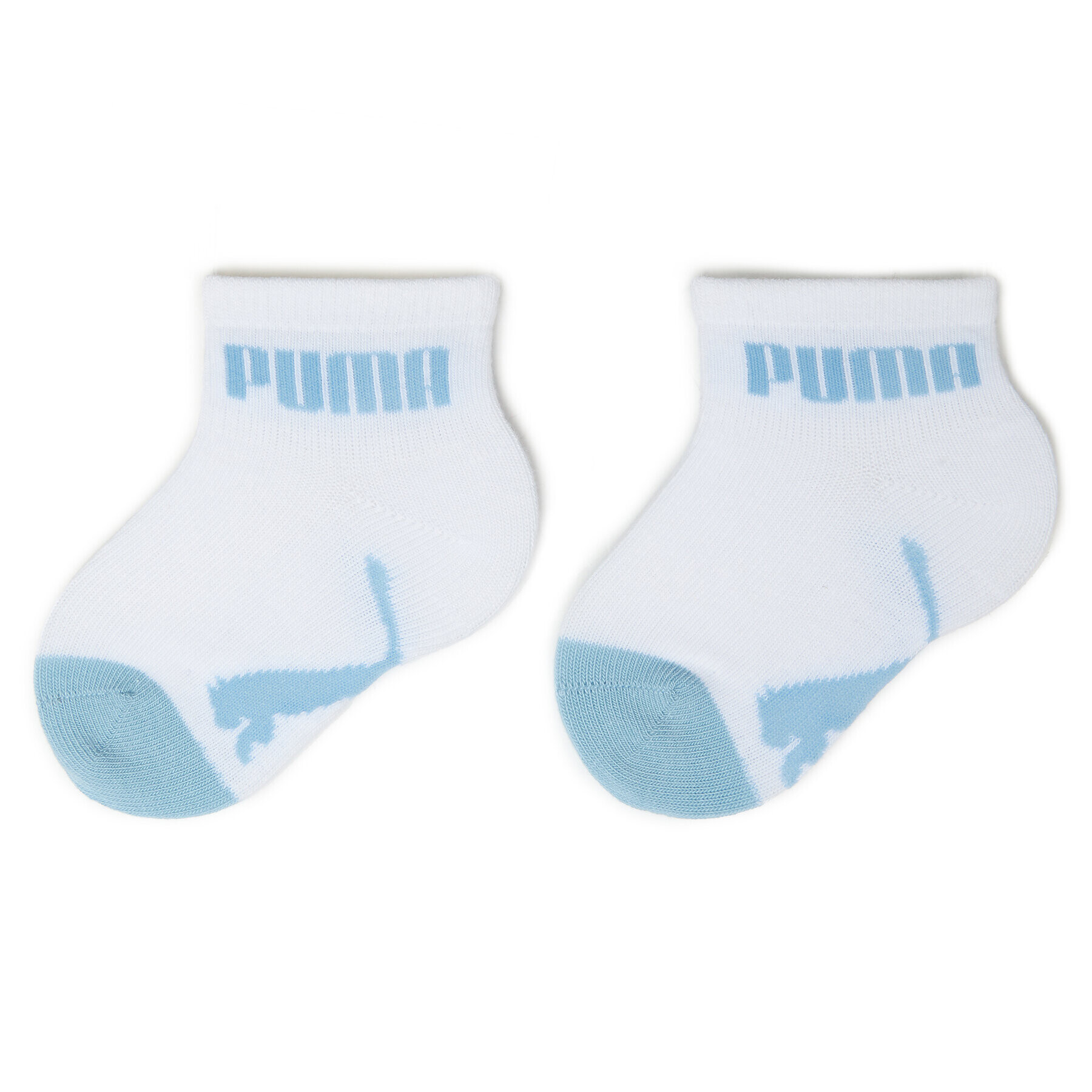 Puma Súprava 2 párov vysokých detských ponožiek Baby Mini Cats Lifestyle Sock 2P 935478 Biela - Pepit.sk