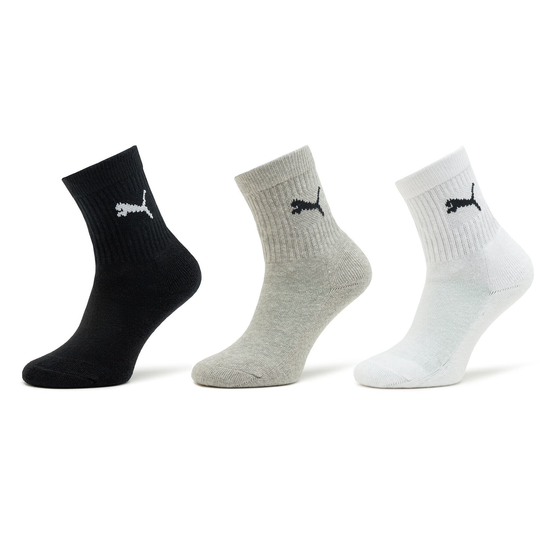 Puma Súprava 3 párov vysokých detských ponožiek Junior Crew Sock 3P 907958 Biela - Pepit.sk