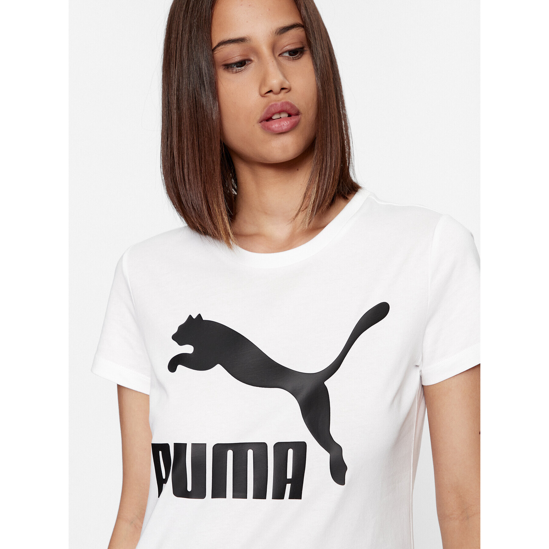 Puma Tričko Classics Logo 530076 Biela Regular Fit - Pepit.sk