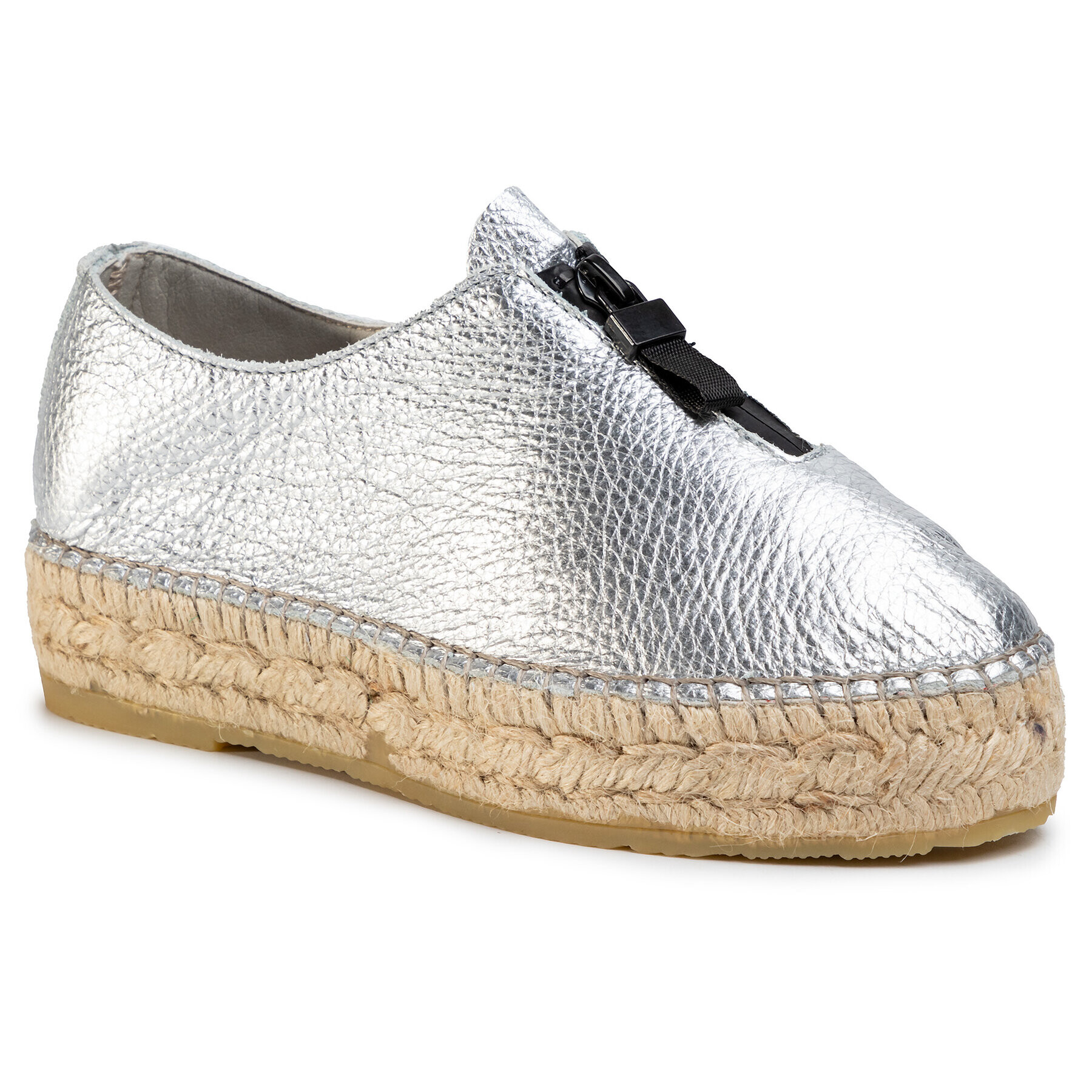 QUAZI Espadrilky QZ-50-04-000466 Strieborná - Pepit.sk