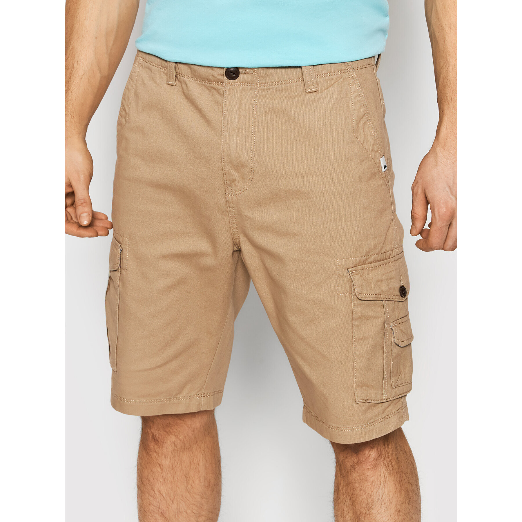 Quiksilver Bavlnené šortky Crucial Battle EQYWS03456 Béžová Tapered Fit - Pepit.sk