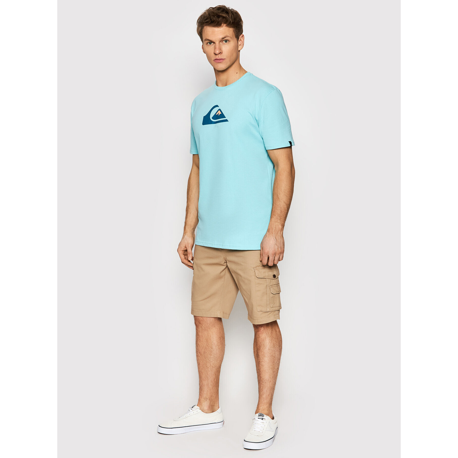 Quiksilver Bavlnené šortky Crucial Battle EQYWS03456 Béžová Tapered Fit - Pepit.sk