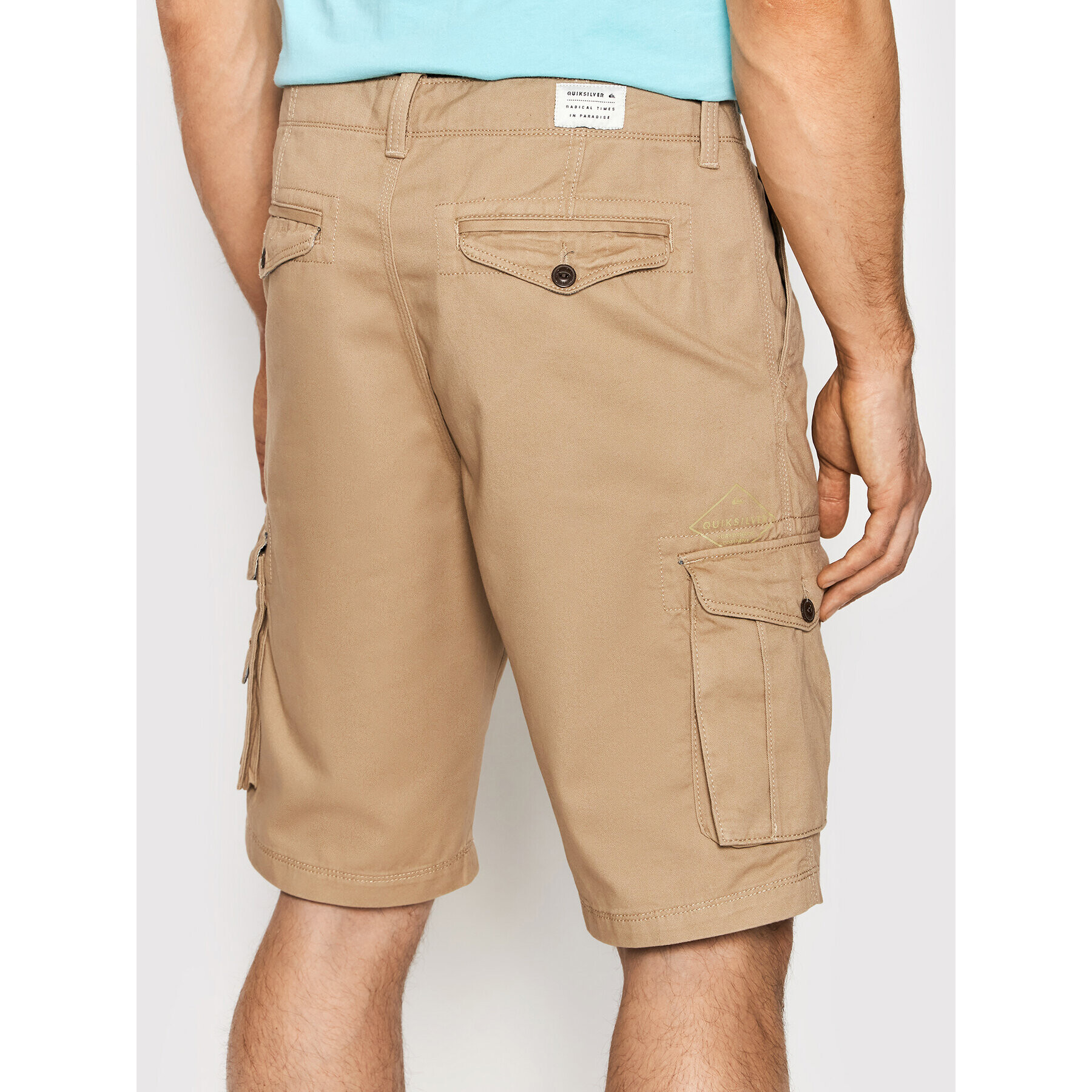 Quiksilver Bavlnené šortky Crucial Battle EQYWS03456 Béžová Tapered Fit - Pepit.sk