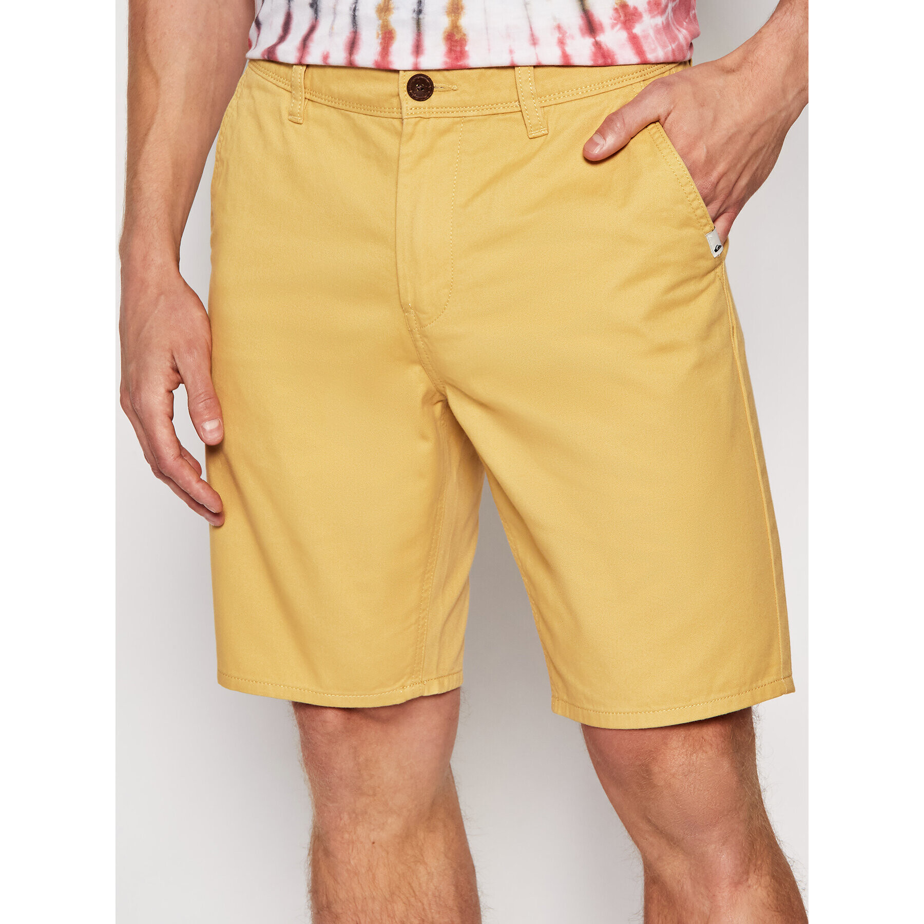 Quiksilver Bavlnené šortky Everyday Chino EQYWS03468 Žltá Straight Fit - Pepit.sk