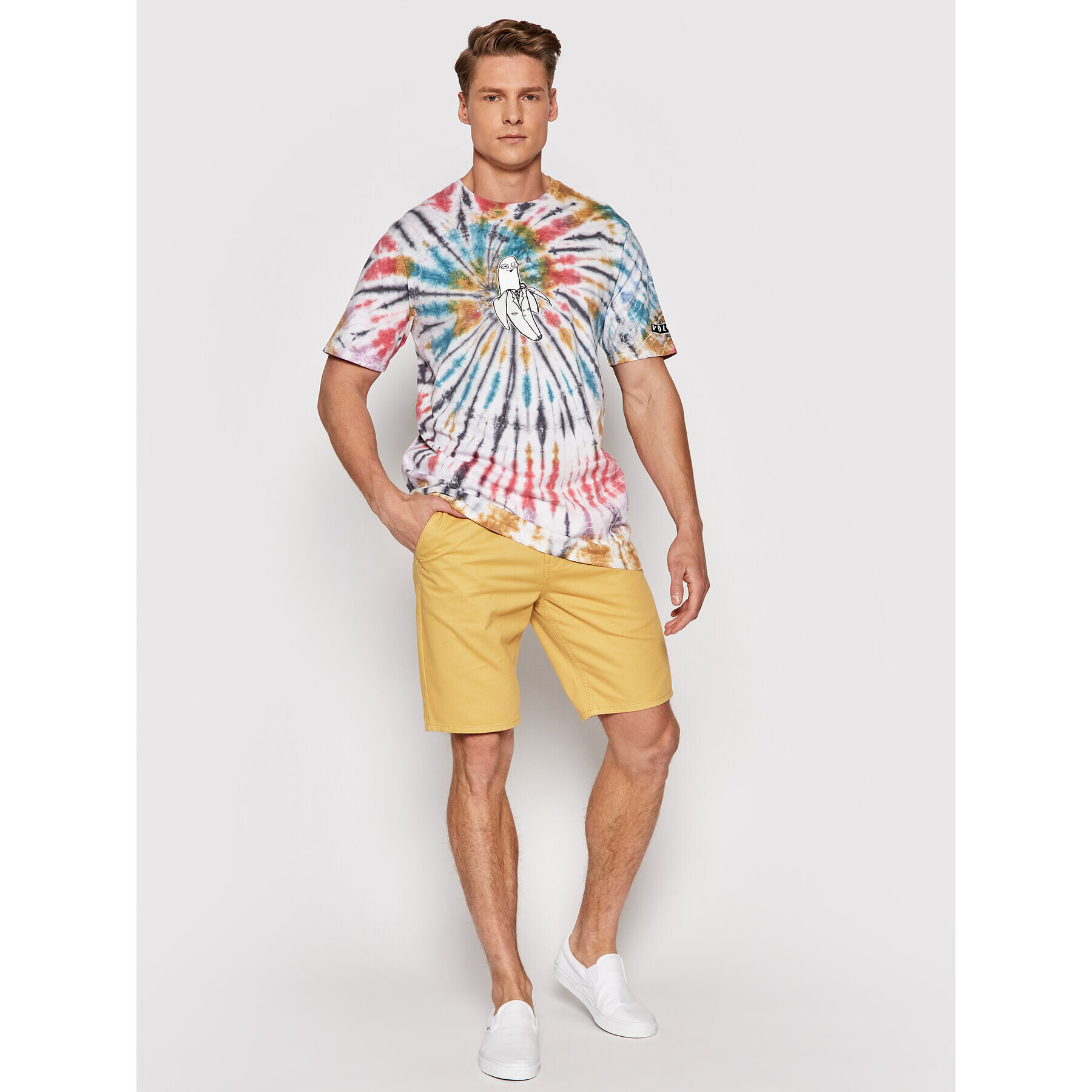 Quiksilver Bavlnené šortky Everyday Chino EQYWS03468 Žltá Straight Fit - Pepit.sk