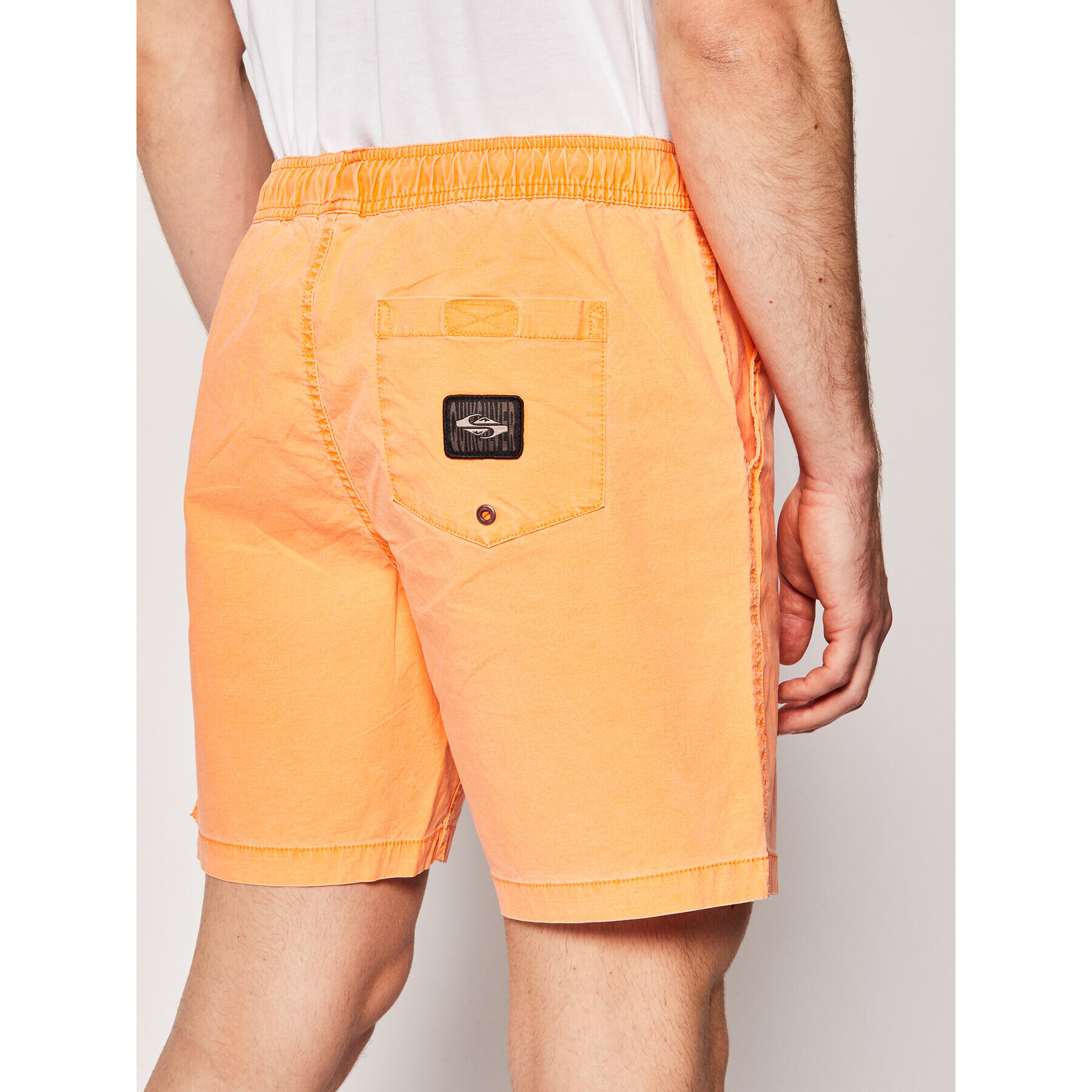 Quiksilver Bavlnené šortky Taxer 17" Elasticized EQYWS03610 Oranžová Regular Fit - Pepit.sk