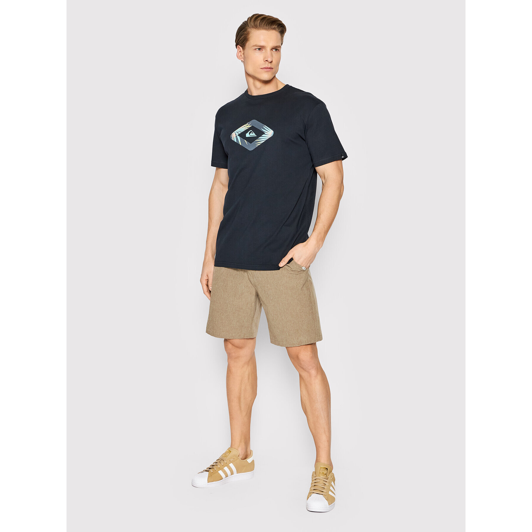 Quiksilver Bavlnené šortky Union Heather 19" EQYWS03795 Hnedá Regular Fit - Pepit.sk