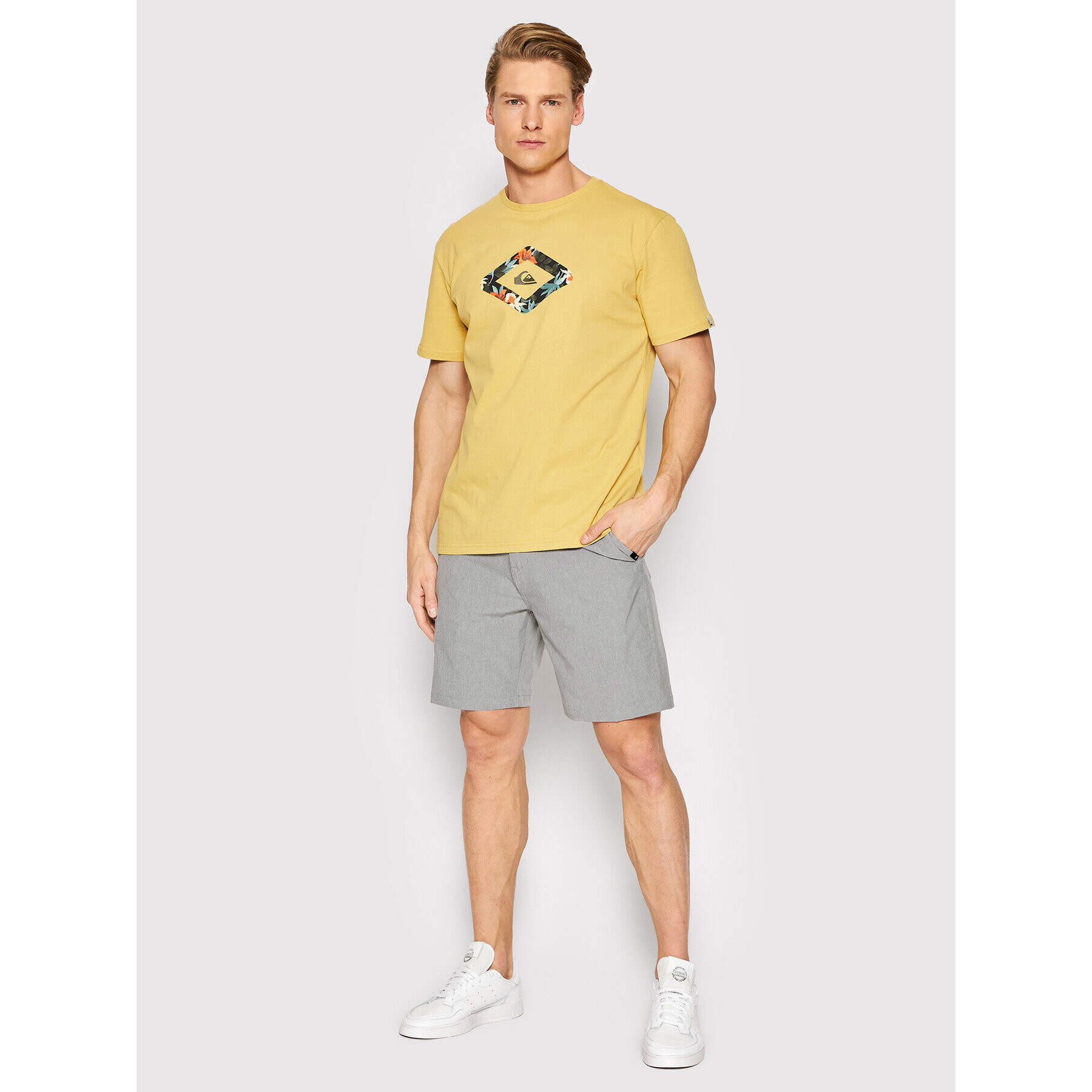 Quiksilver Bavlnené šortky Union Heather 19" EQYWS03795 Sivá Regular Fit - Pepit.sk