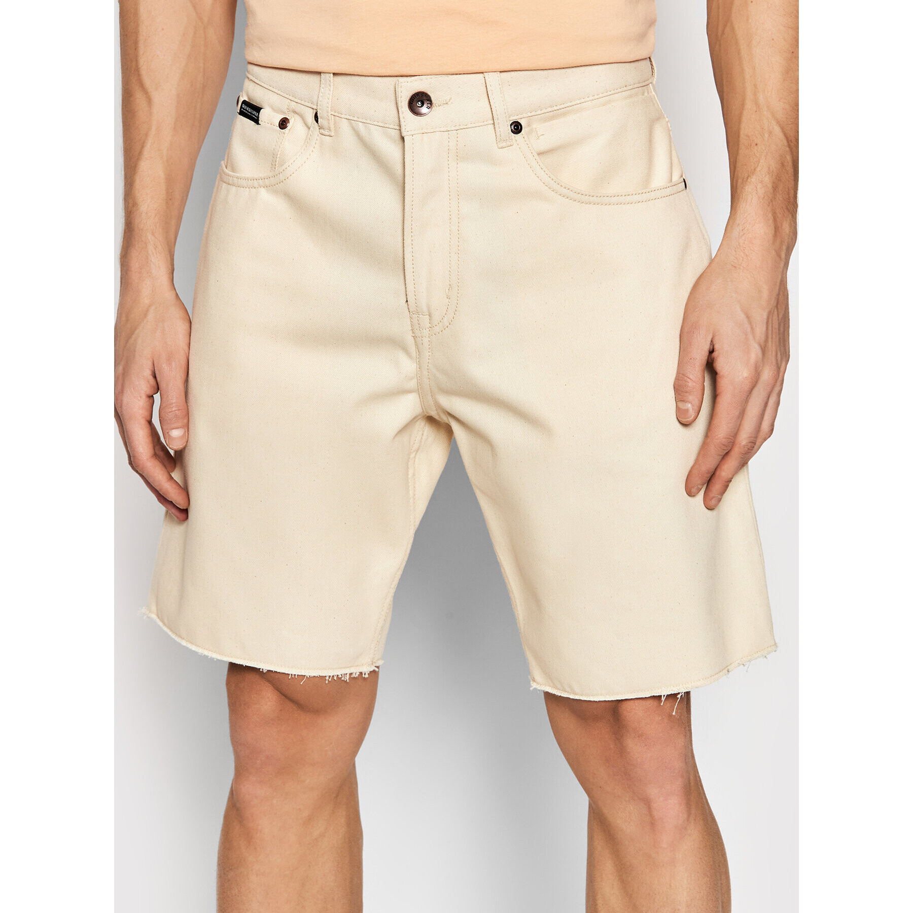 Quiksilver Bavlnené šortky Up Size Natural EQYDS03101 Béžová Upsize Fit - Pepit.sk