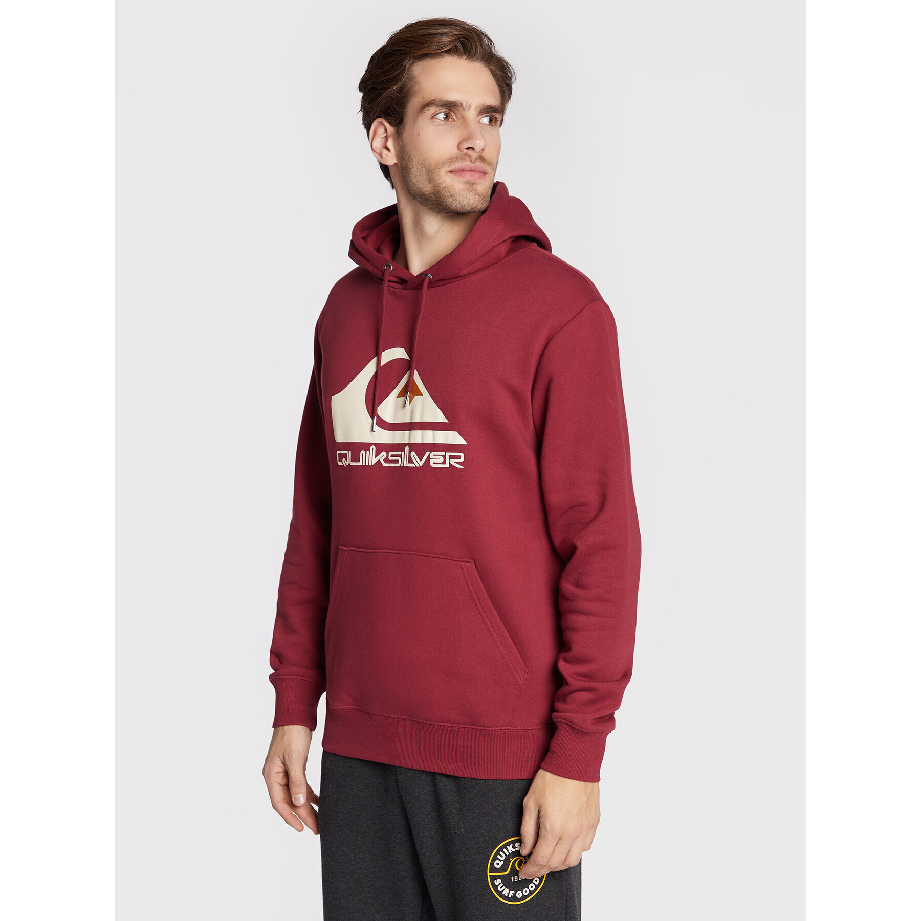 Quiksilver Mikina Big Logo EQYFT04450 Bordová Regular Fit - Pepit.sk