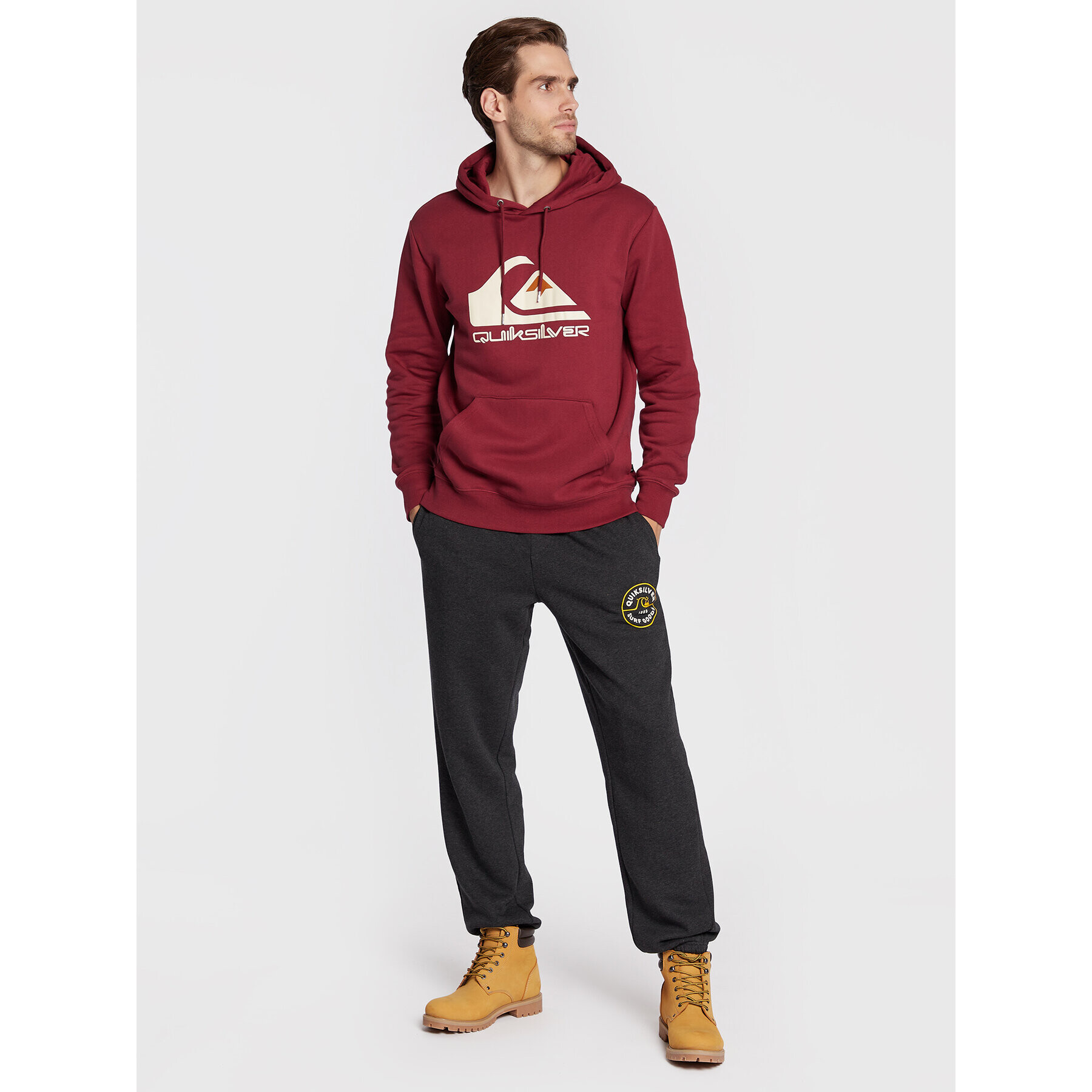 Quiksilver Mikina Big Logo EQYFT04450 Bordová Regular Fit - Pepit.sk