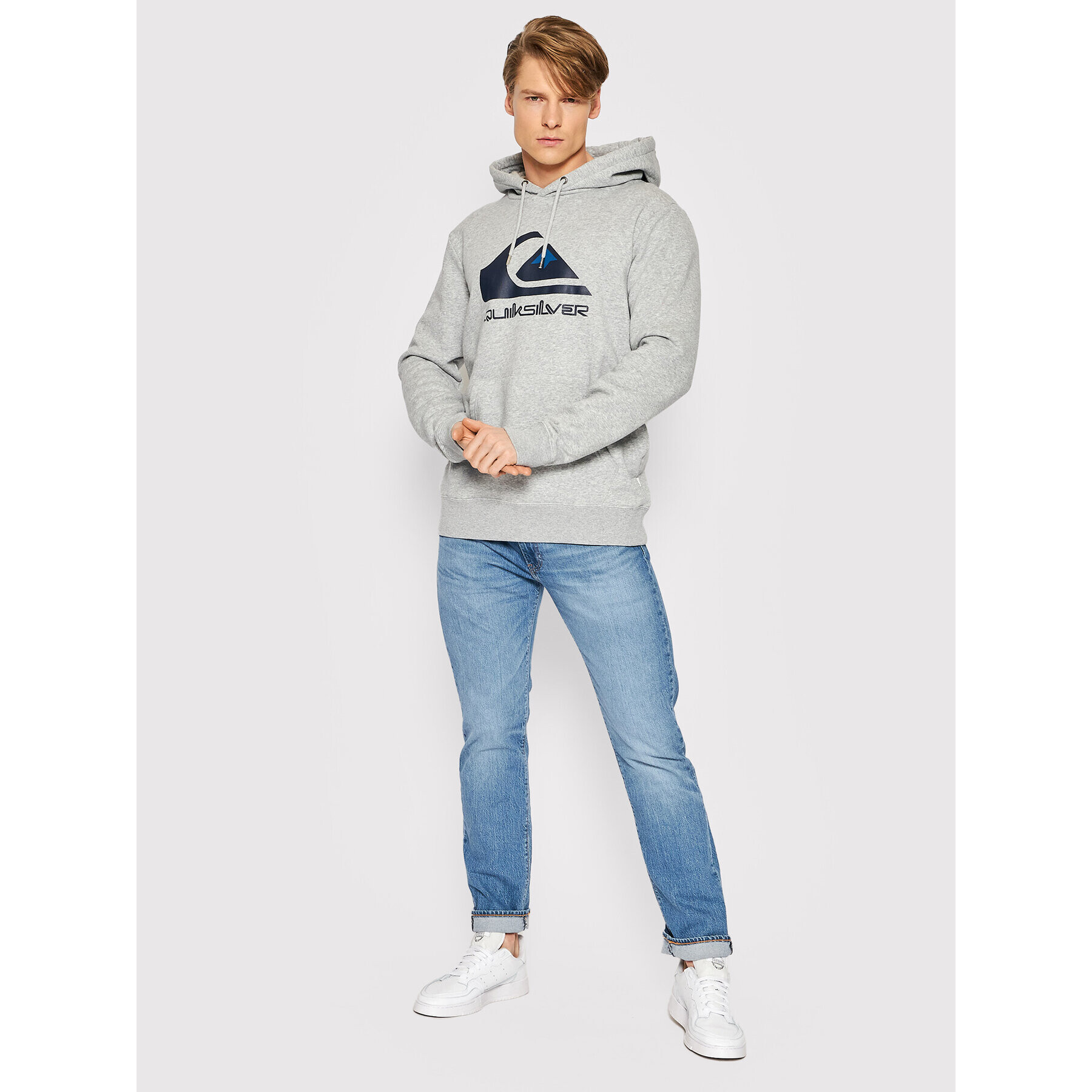 Quiksilver Mikina Big Logo EQYFT04450 Sivá Regular Fit - Pepit.sk