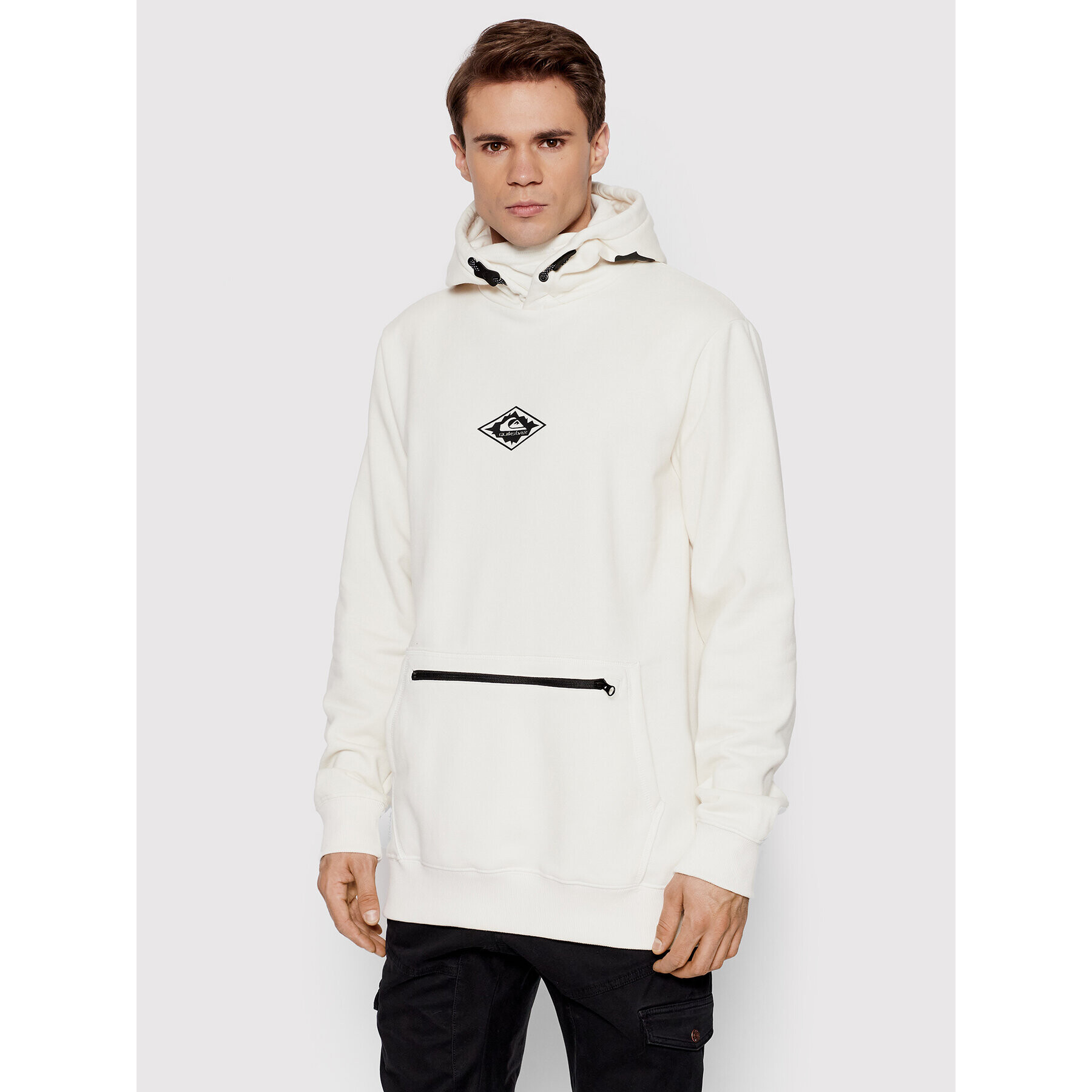 Quiksilver Mikina Big Logo Tech EQYFT04378 Béžová Regular Fit - Pepit.sk