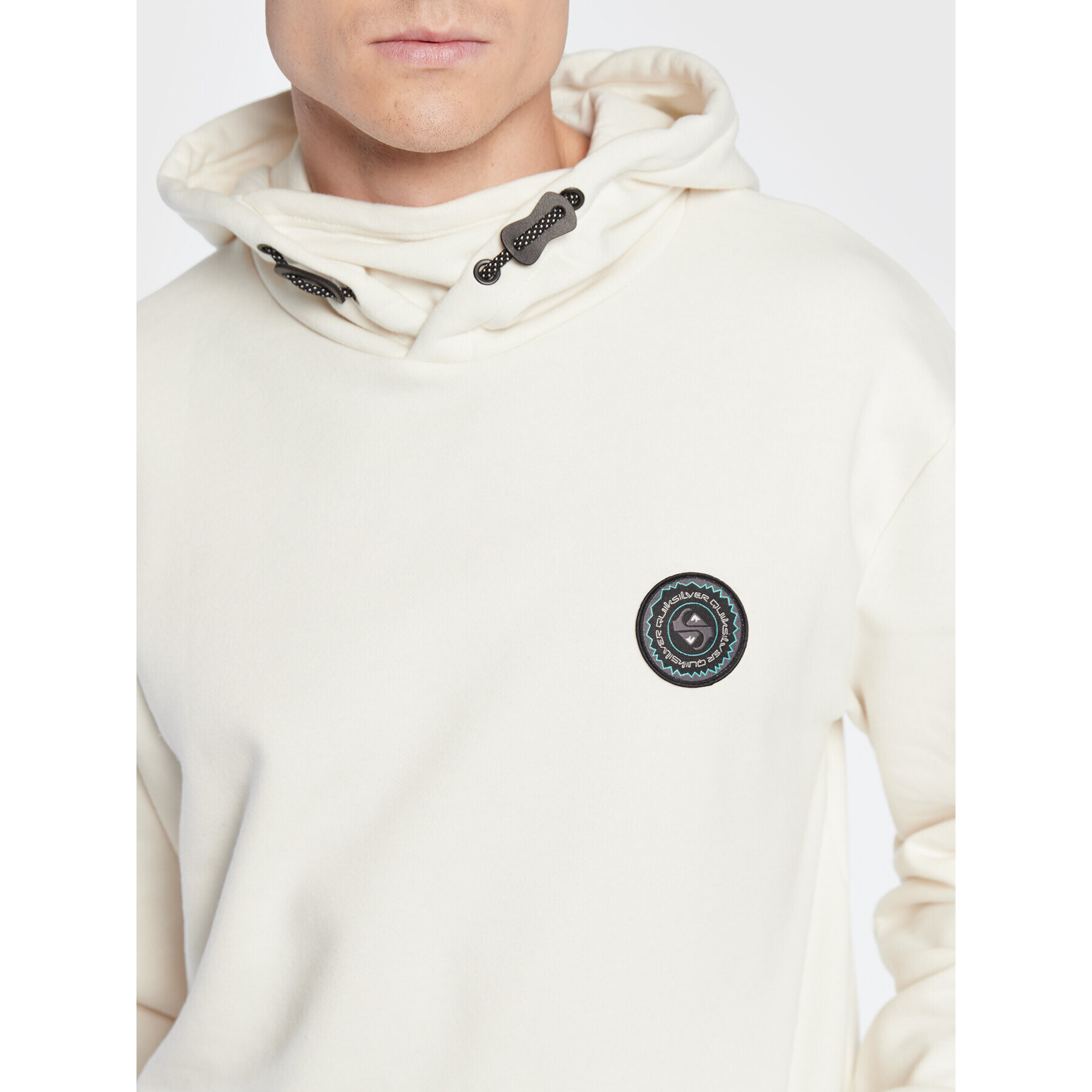 Quiksilver Mikina Big Logo Tech EQYFT04559 Béžová Relaxed Fit - Pepit.sk