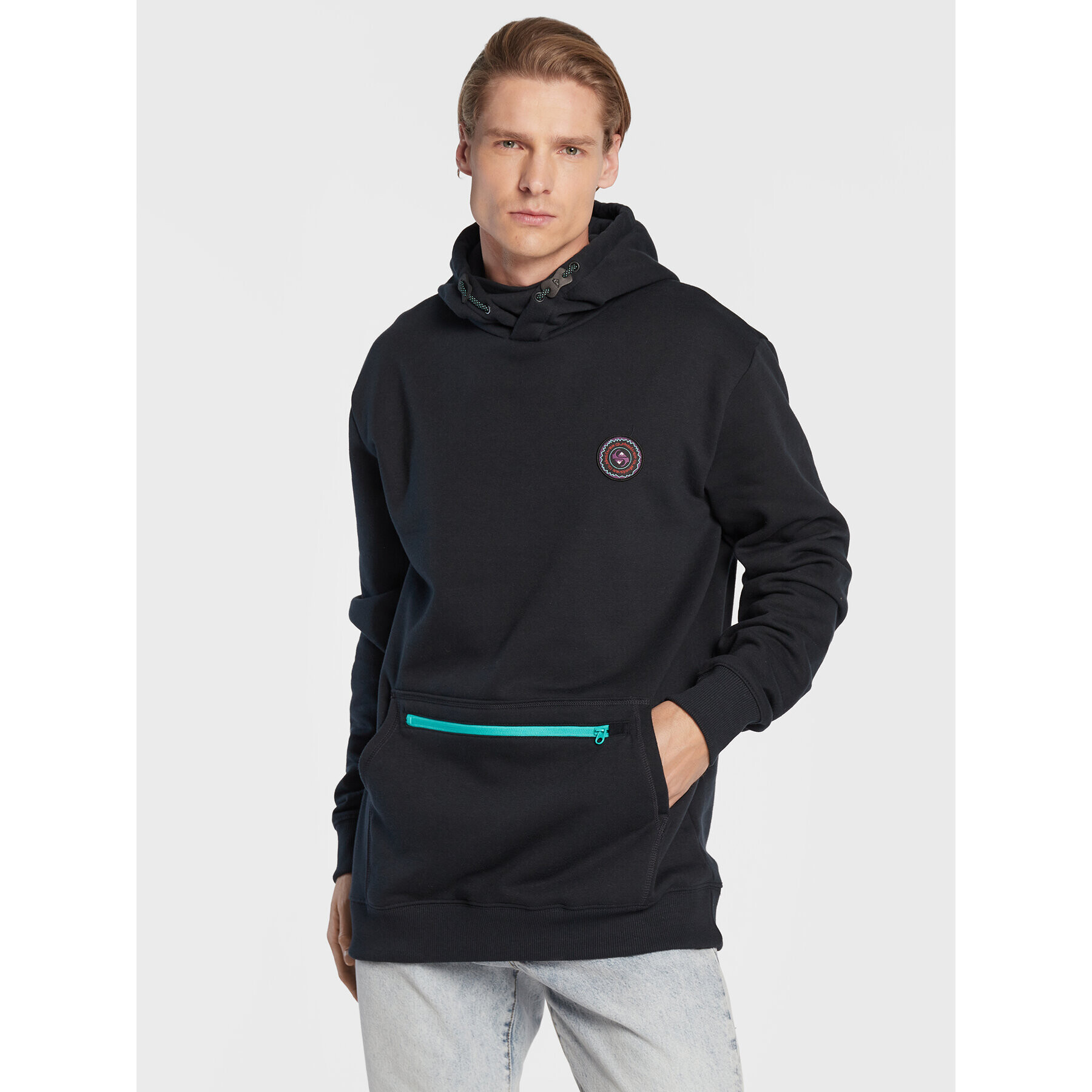 Quiksilver Mikina Big Logo Tech EQYFT04559 Čierna Relaxed Fit - Pepit.sk