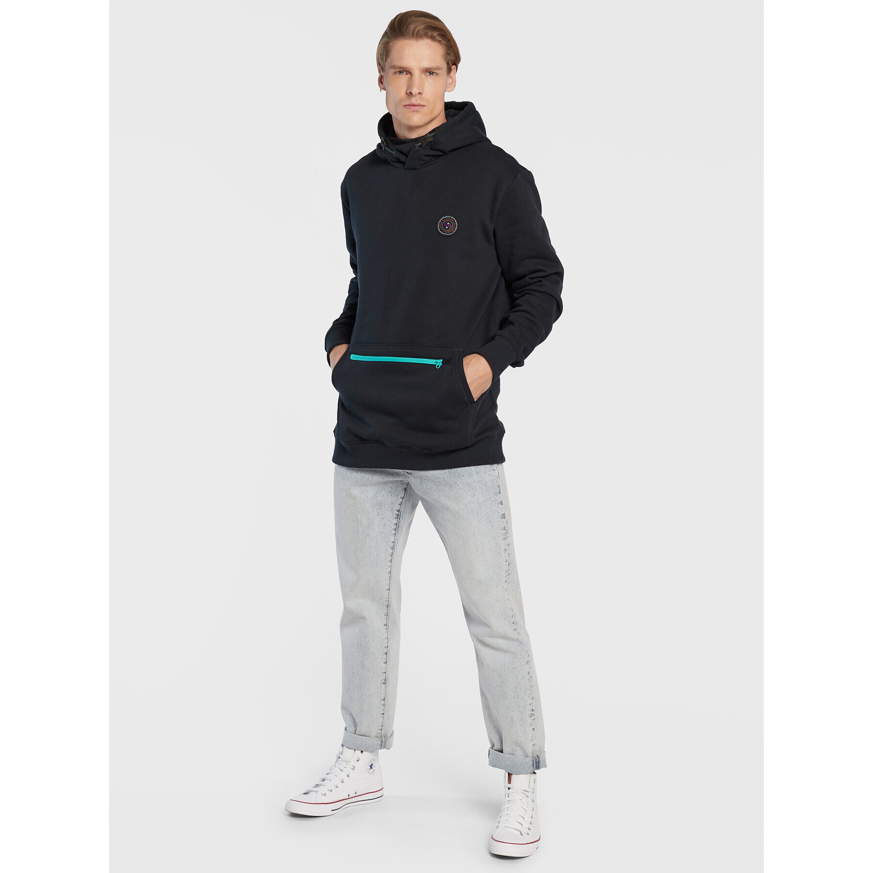 Quiksilver Mikina Big Logo Tech EQYFT04559 Čierna Relaxed Fit - Pepit.sk