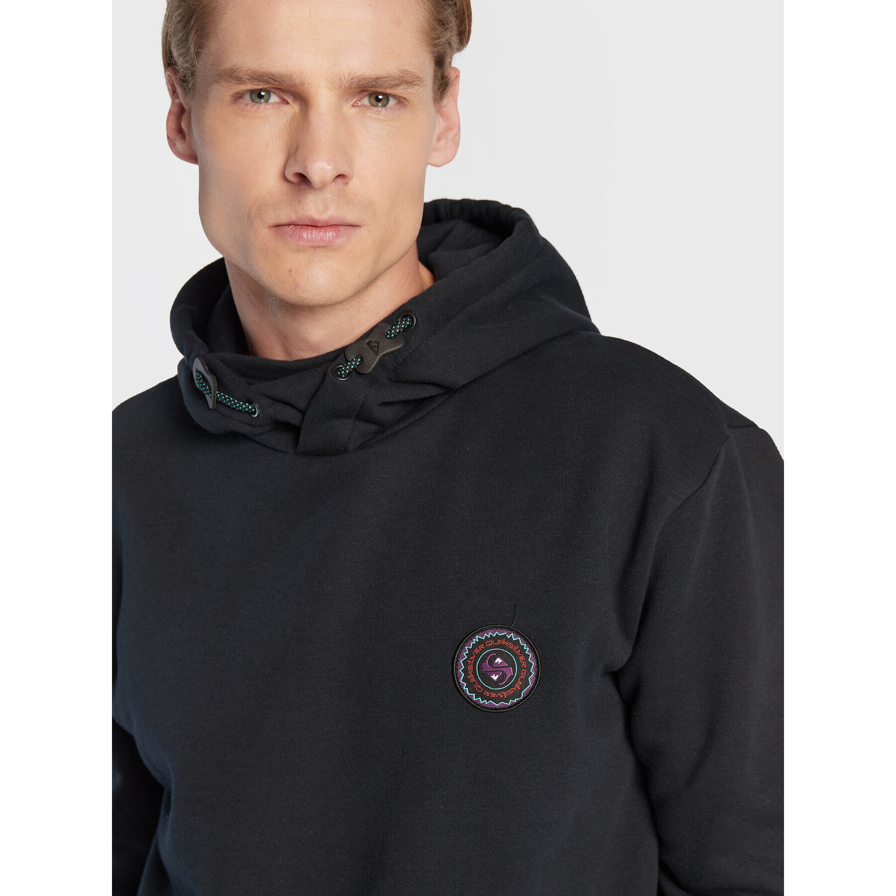 Quiksilver Mikina Big Logo Tech EQYFT04559 Čierna Relaxed Fit - Pepit.sk