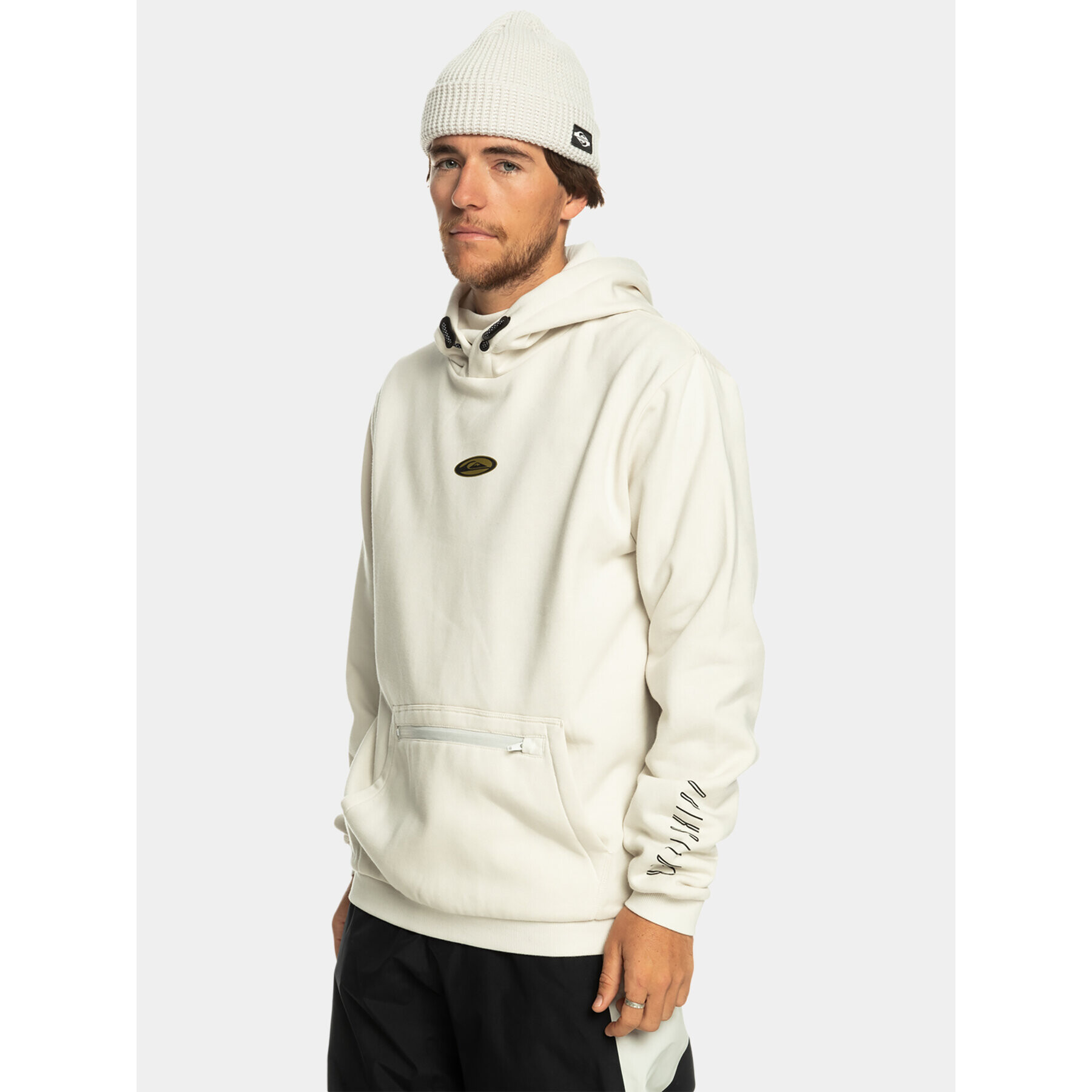 Quiksilver Mikina Big Logo Tech Otlr EQYFT04786 Écru Regular Fit - Pepit.sk