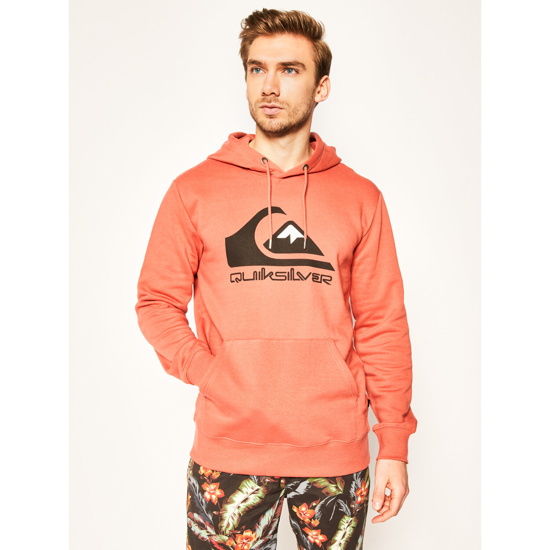 Quiksilver Mikina Comp Logo EQYFT04089 Oranžová Regular Fit - Pepit.sk