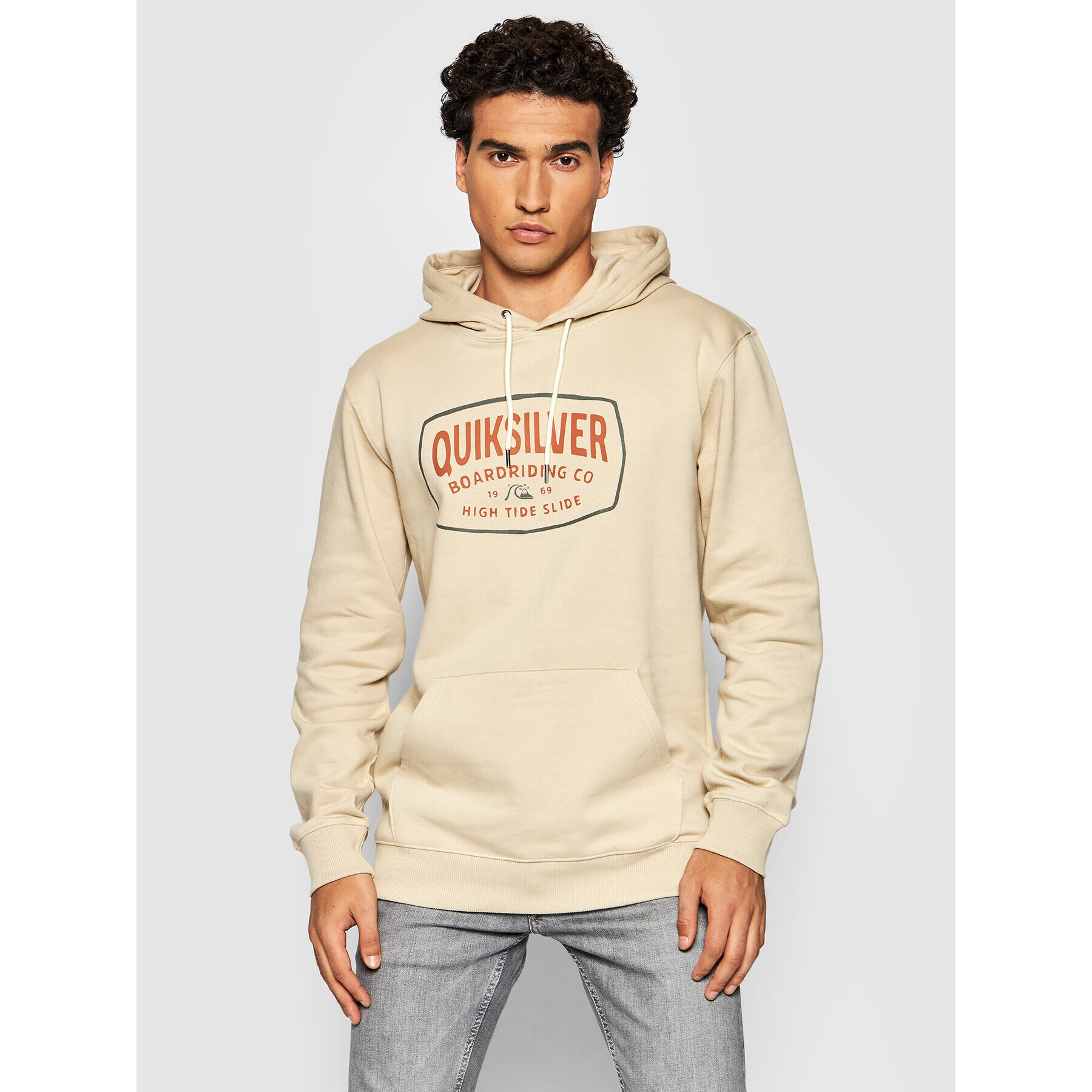 Quiksilver Mikina High Cloud EQYFT04456 Béžová Regular Fit - Pepit.sk