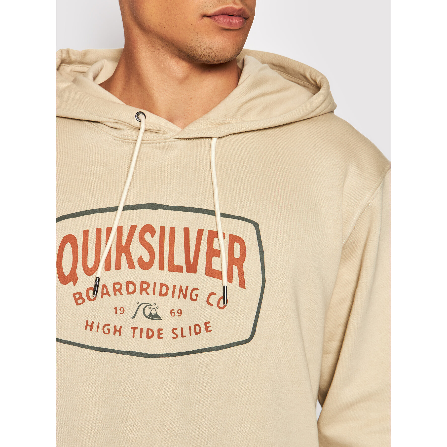 Quiksilver Mikina High Cloud EQYFT04456 Béžová Regular Fit - Pepit.sk