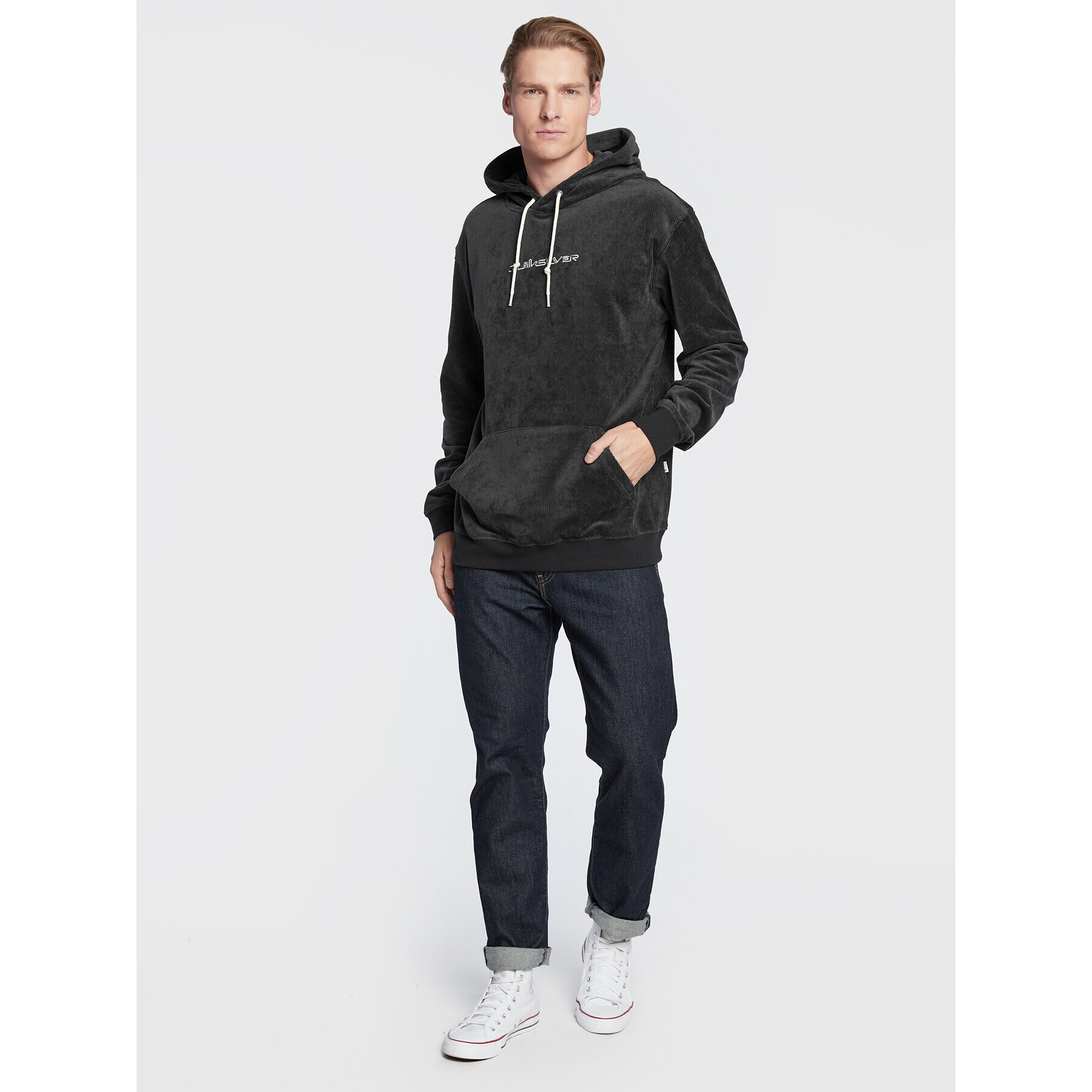 Quiksilver Mikina Knitted EQYFT04654 Sivá Regular Fit - Pepit.sk