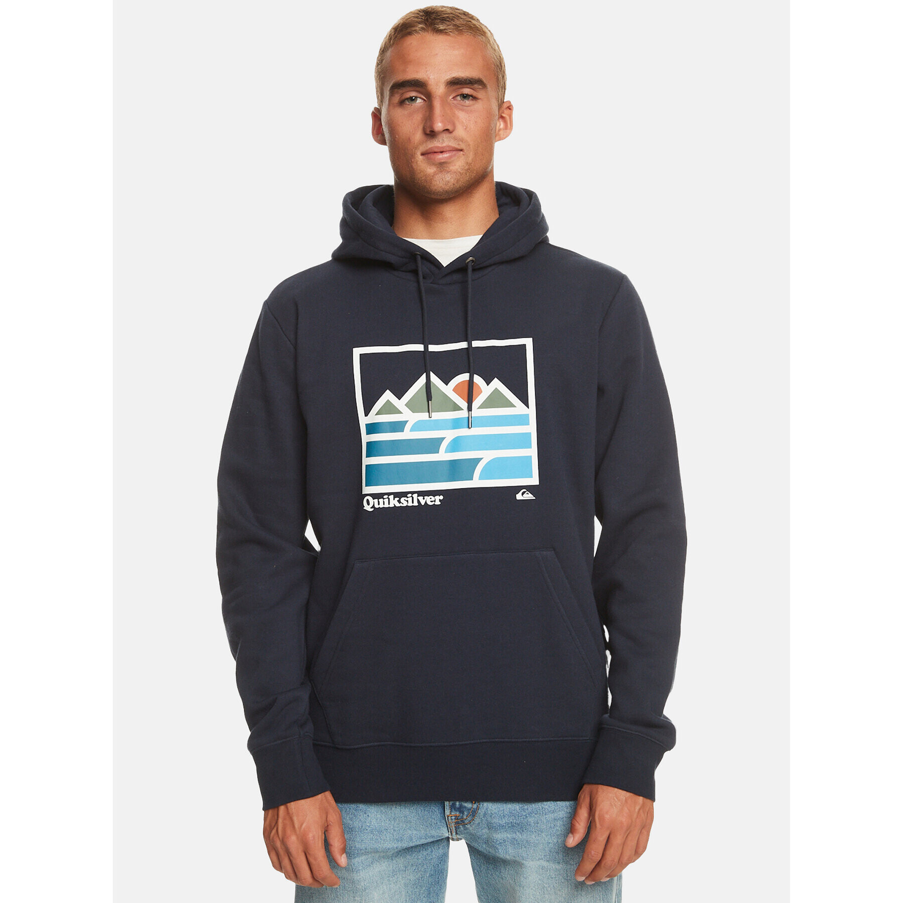 Quiksilver Mikina Landscape Lines Otlr EQYFT04832 Tmavomodrá Regular Fit - Pepit.sk