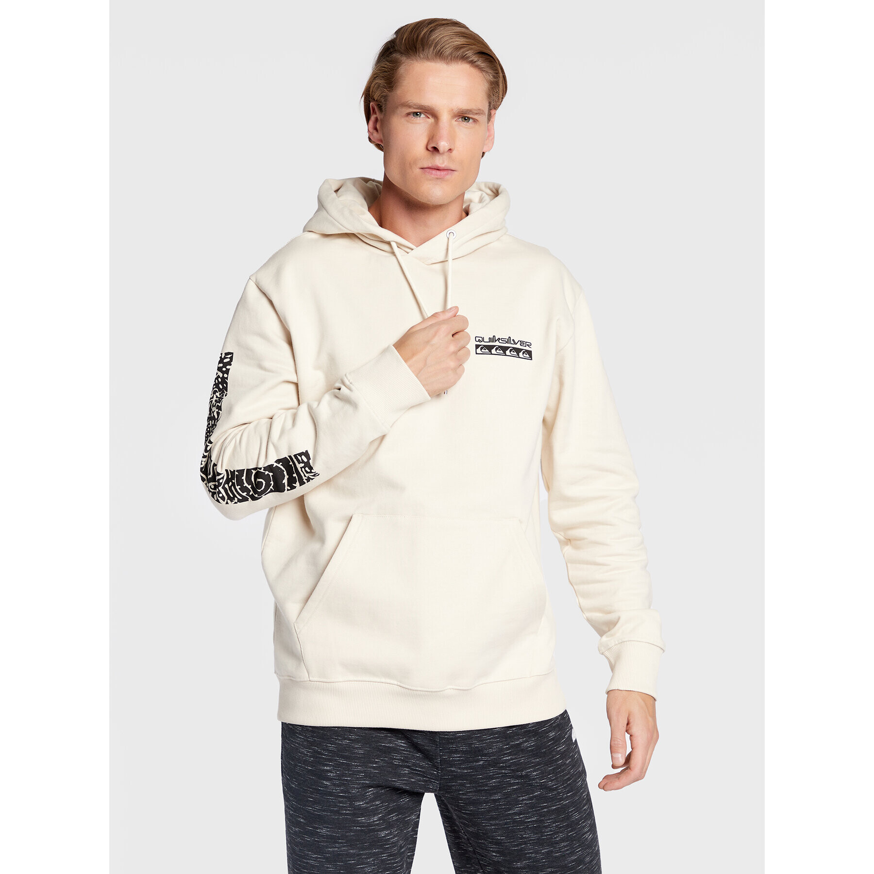 Quiksilver Mikina Spiral EQYFT04690 Béžová Regular Fit - Pepit.sk