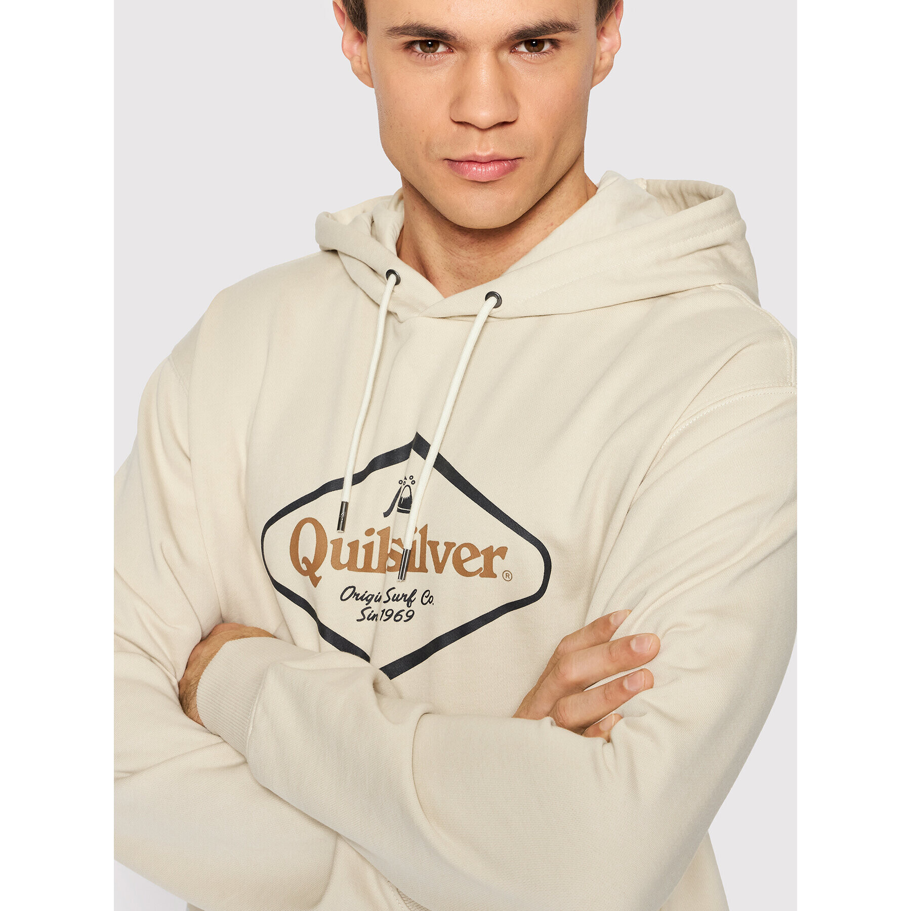 Quiksilver Mikina Stir It Up EQYFT04528 Béžová Regular Fit - Pepit.sk