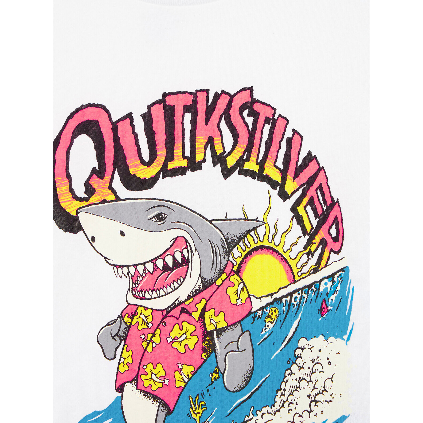 Quiksilver Tričko Shark Smile Biela Regular Fit - Pepit.sk