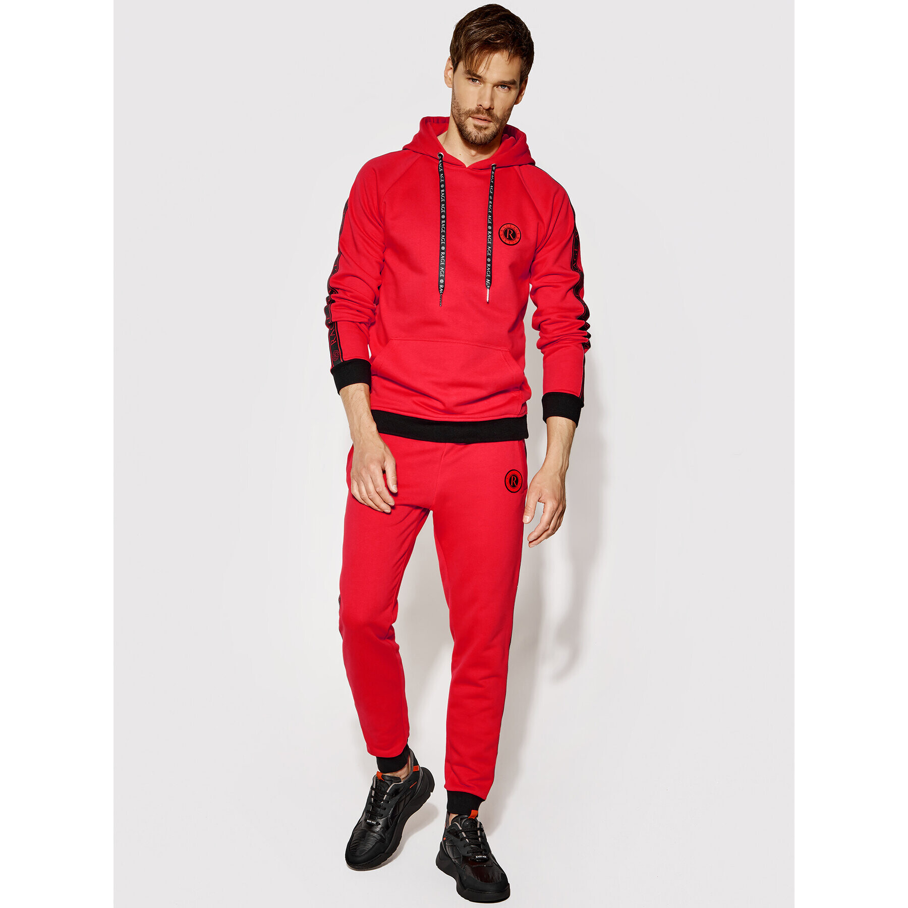 Rage Age Tepláková súprava Harrier Zip 2 Červená Slim Fit - Pepit.sk