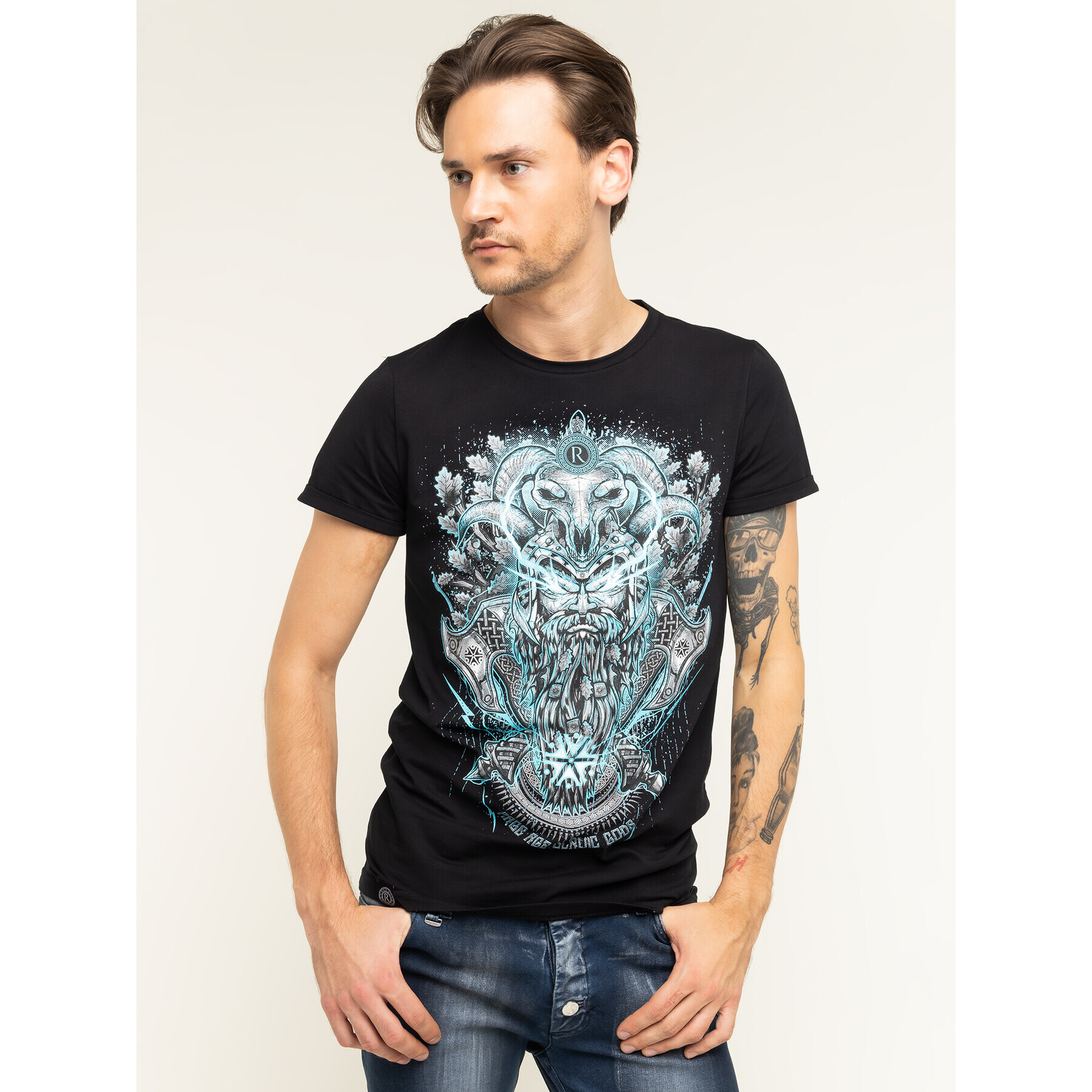 Rage Age Tričko Perun Čierna Slim Fit - Pepit.sk