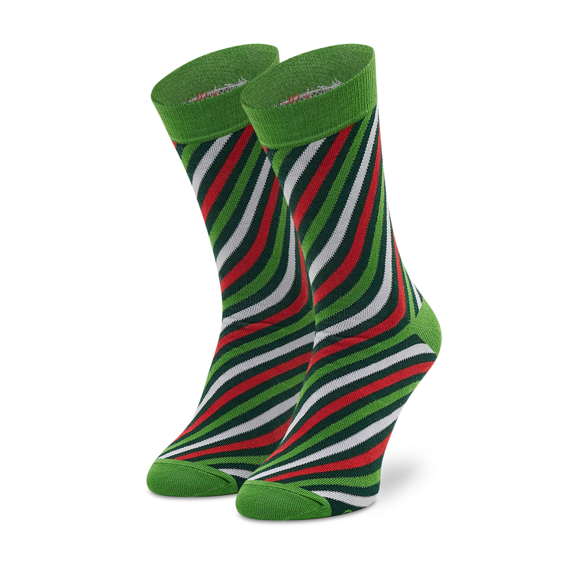 Rainbow Socks Súprava 3 párov vysokých ponožiek unisex Xmas Socks Box Stripes Pak 3 Zelená - Pepit.sk