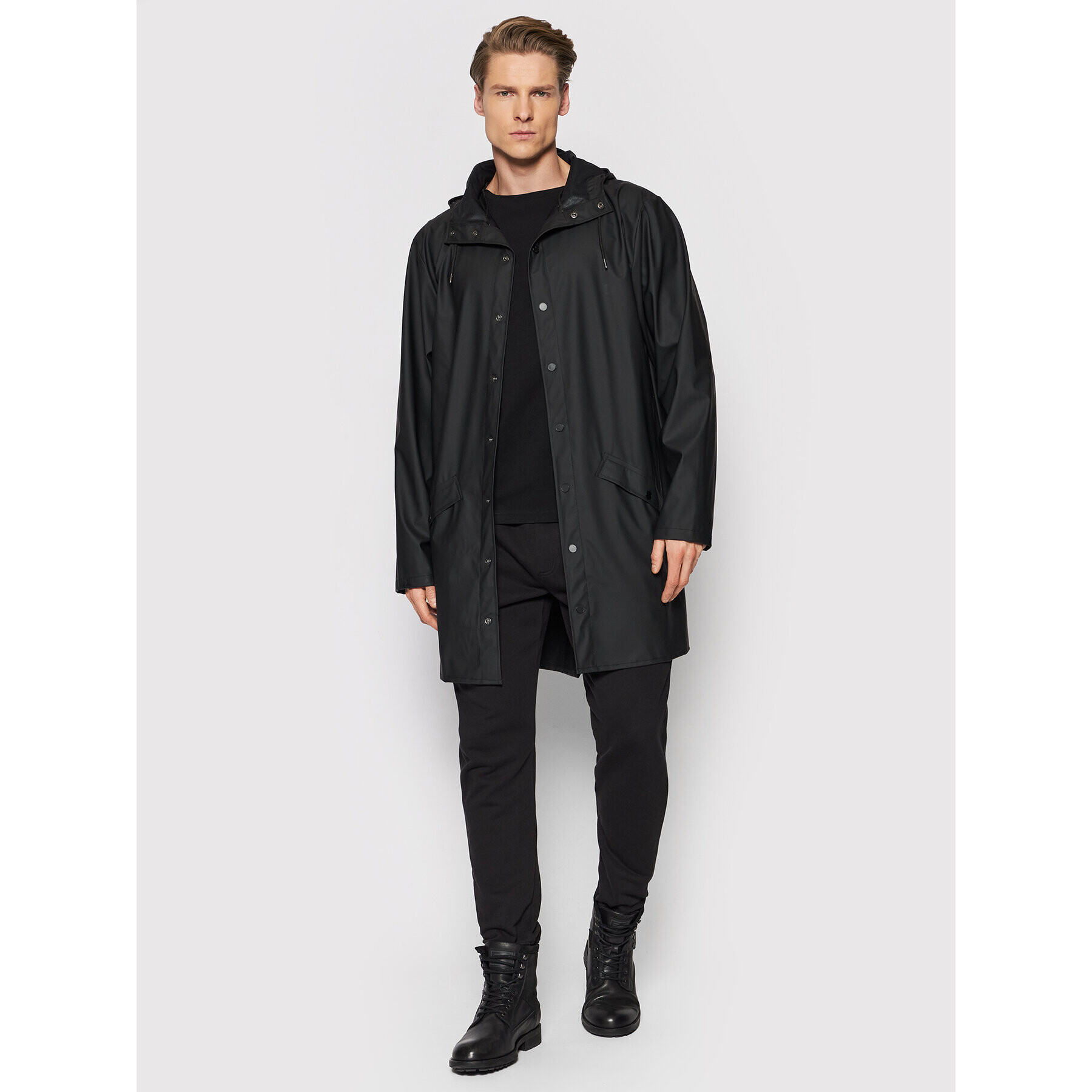 Rains Nepremokavá bunda Unisex 12020 Čierna Regular Fit - Pepit.sk