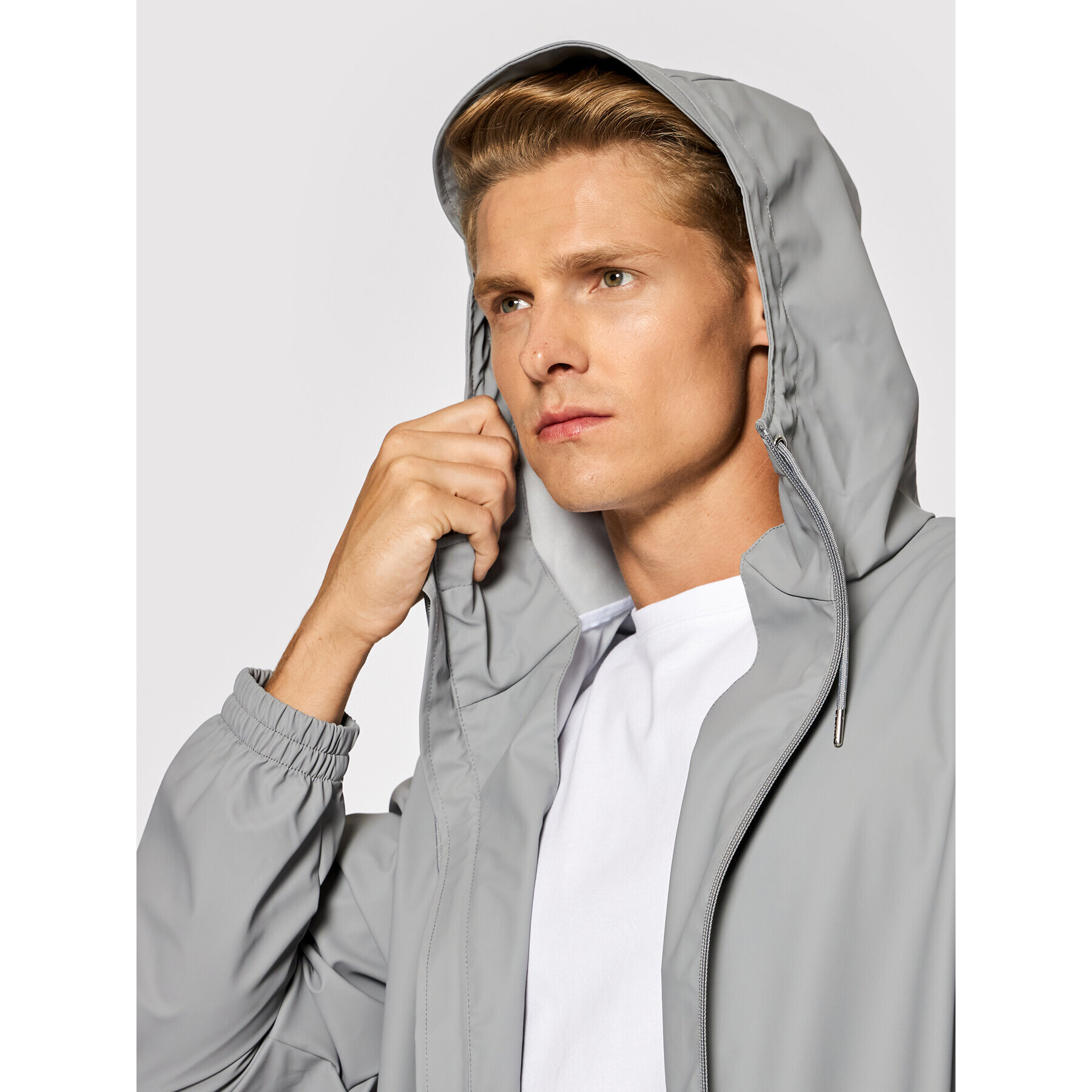 Rains Nepremokavá bunda Unisex 1837 Sivá Relaxed Fit - Pepit.sk