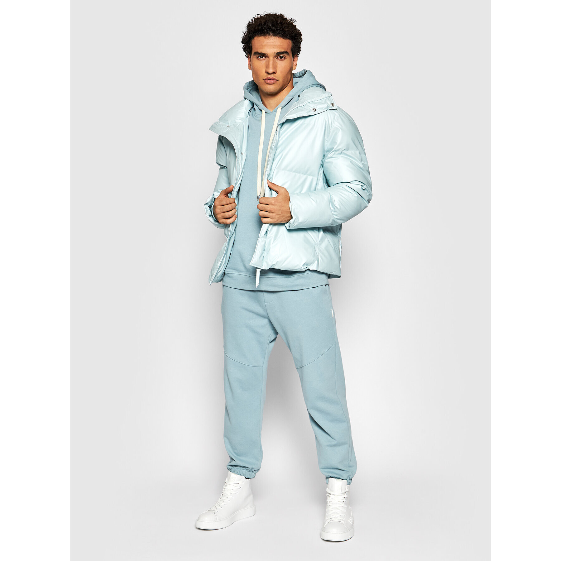 Rains Vatovaná bunda Unisex 1522 Modrá Boxy Fit - Pepit.sk