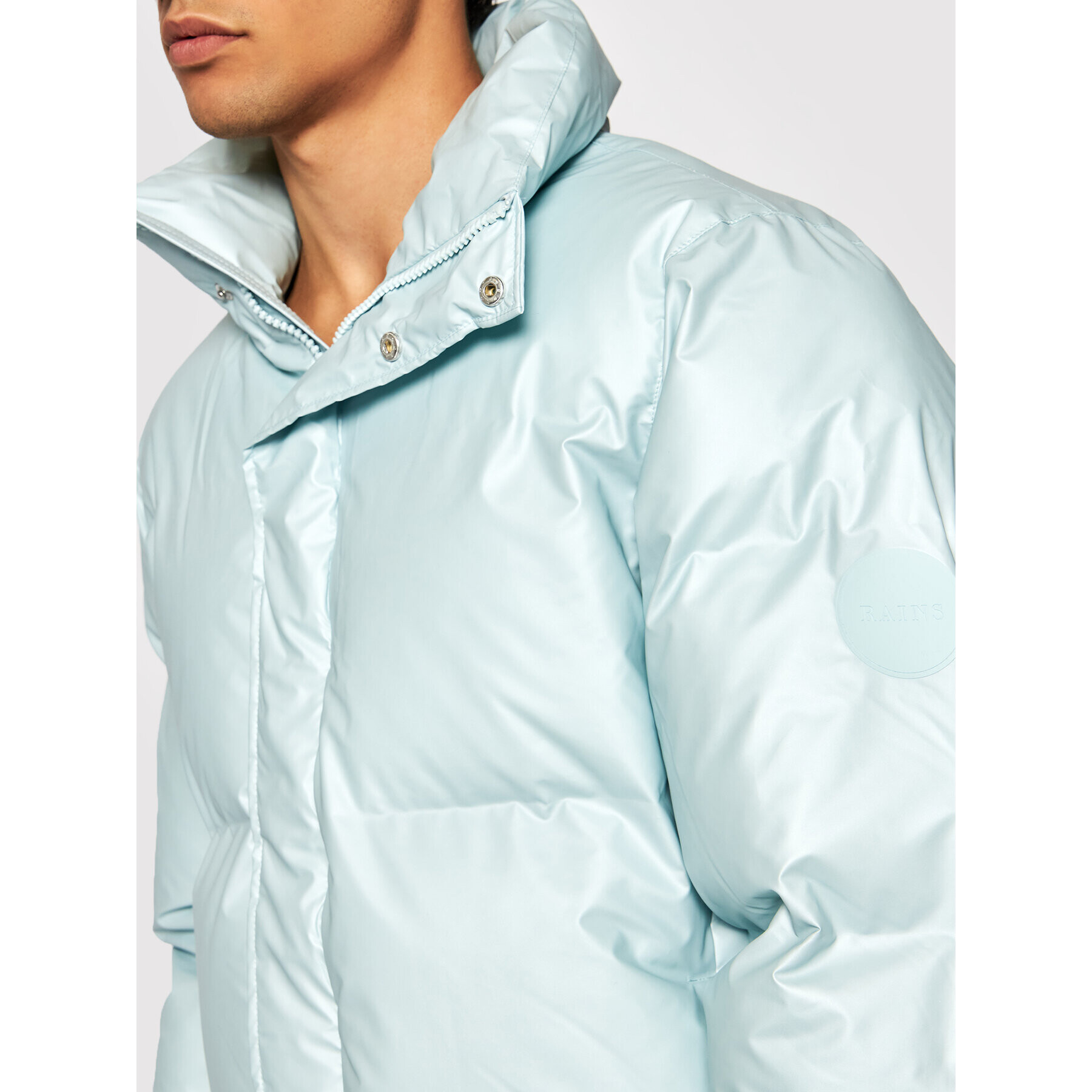 Rains Vatovaná bunda Unisex 1522 Modrá Boxy Fit - Pepit.sk