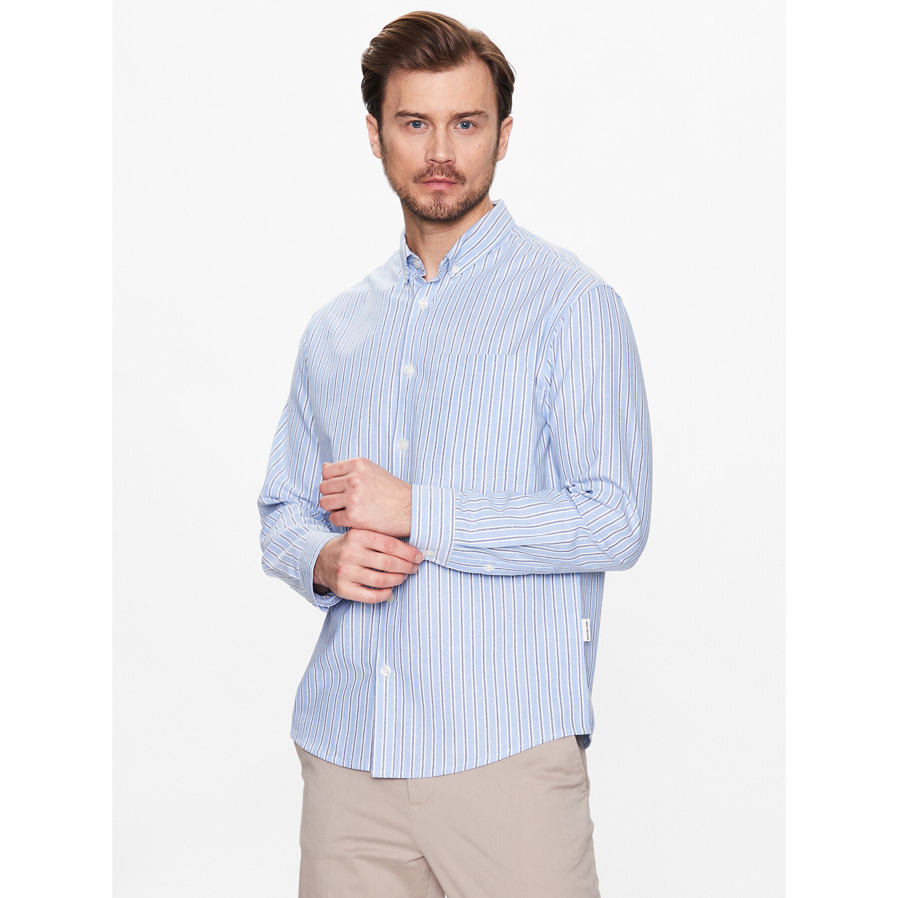 Redefined Rebel Košeľa Oxford PCV224065 Modrá Classic Fit - Pepit.sk